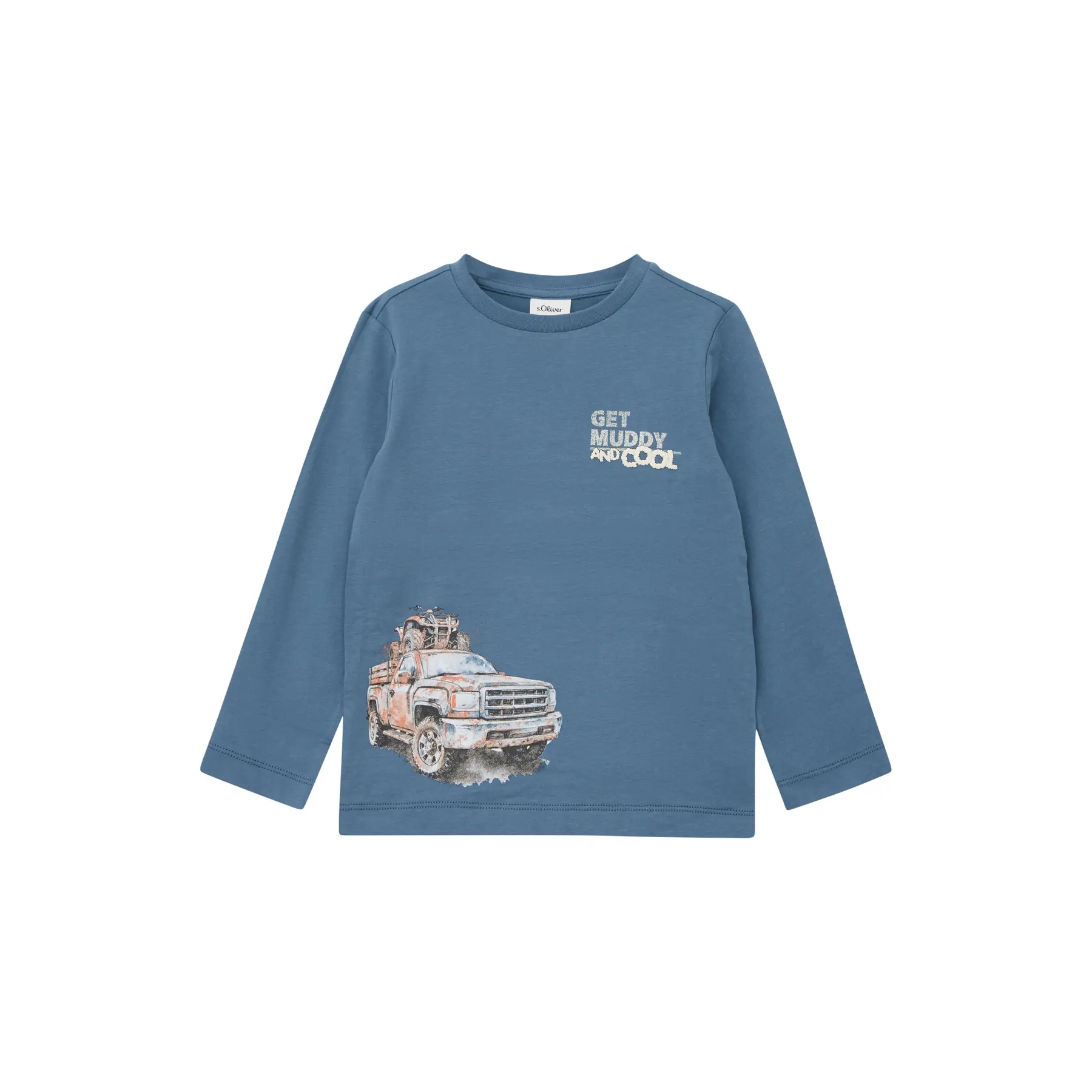 T-shirt à manches longues avec imprimé réversible devant et dos enfant s.Oliver