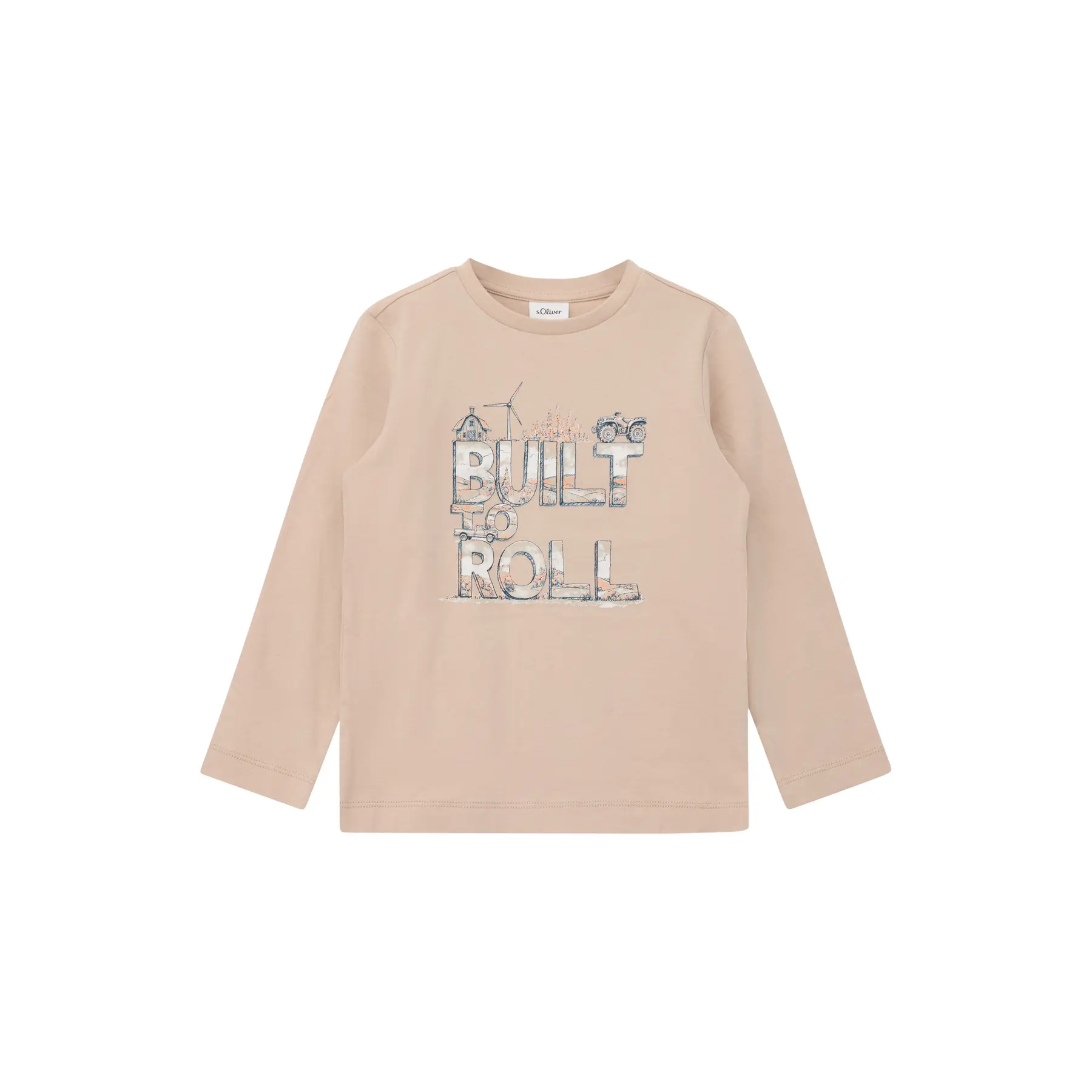 T-shirt à manches longues avec imprimé réversible devant et dos enfant s.Oliver