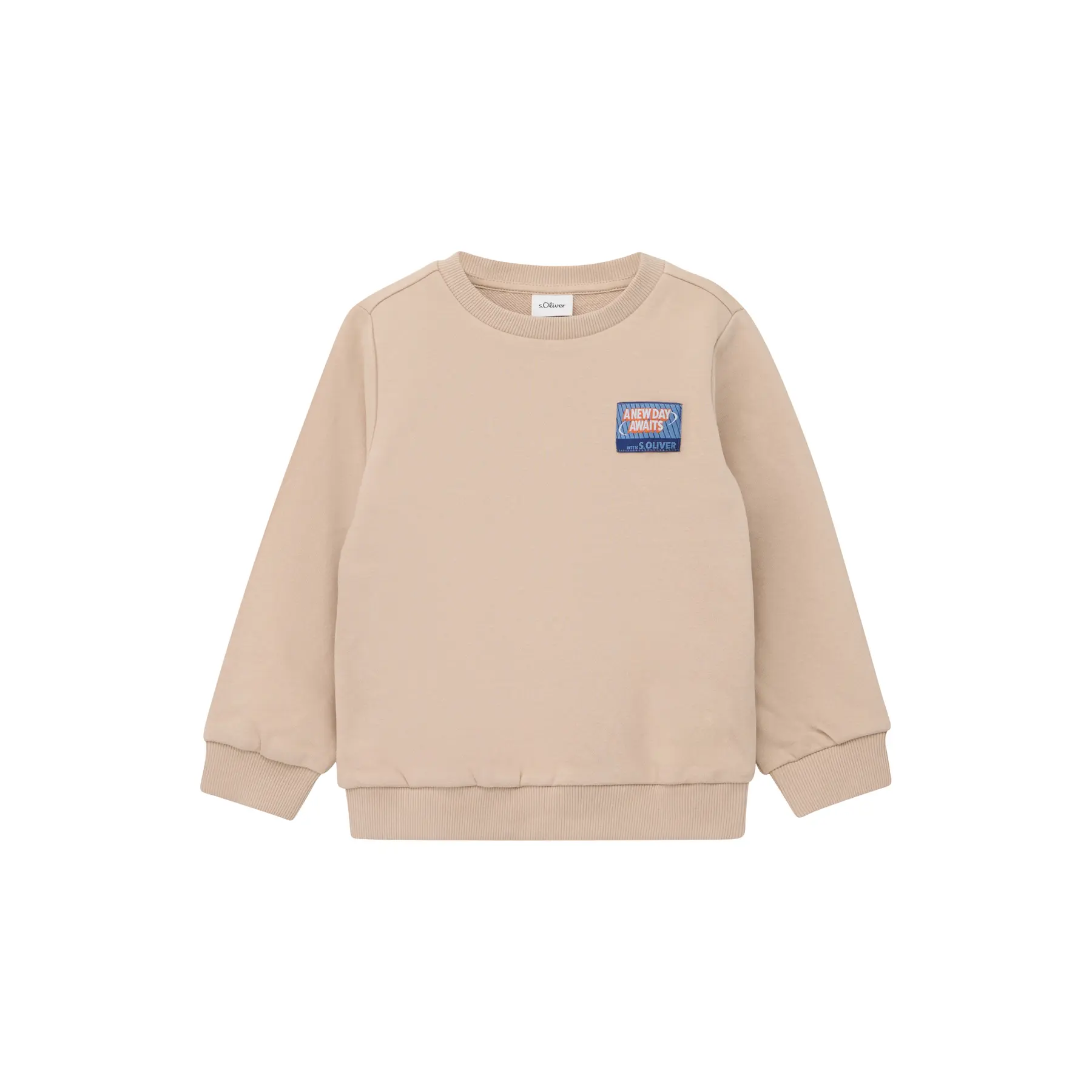 Rundhals-Sweatshirt mit Patch und Druck auf der Rückseite Kinder s.Oliver
