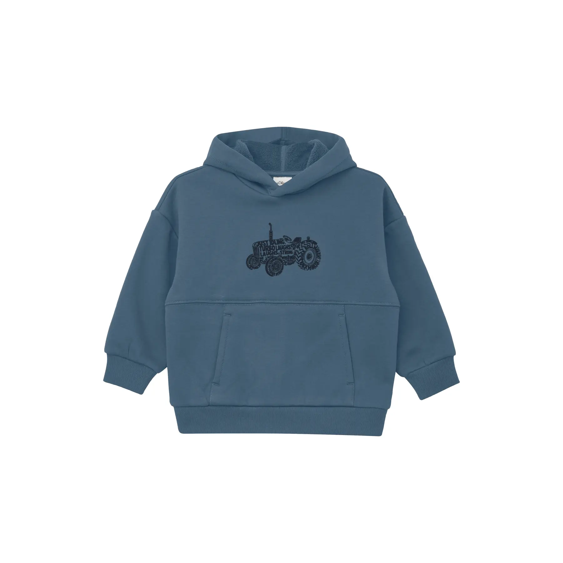 Oversize Hoodie mit Wendepatch und Kängurutasche - Fleece-Innenfutter für Kinder s.Oliver