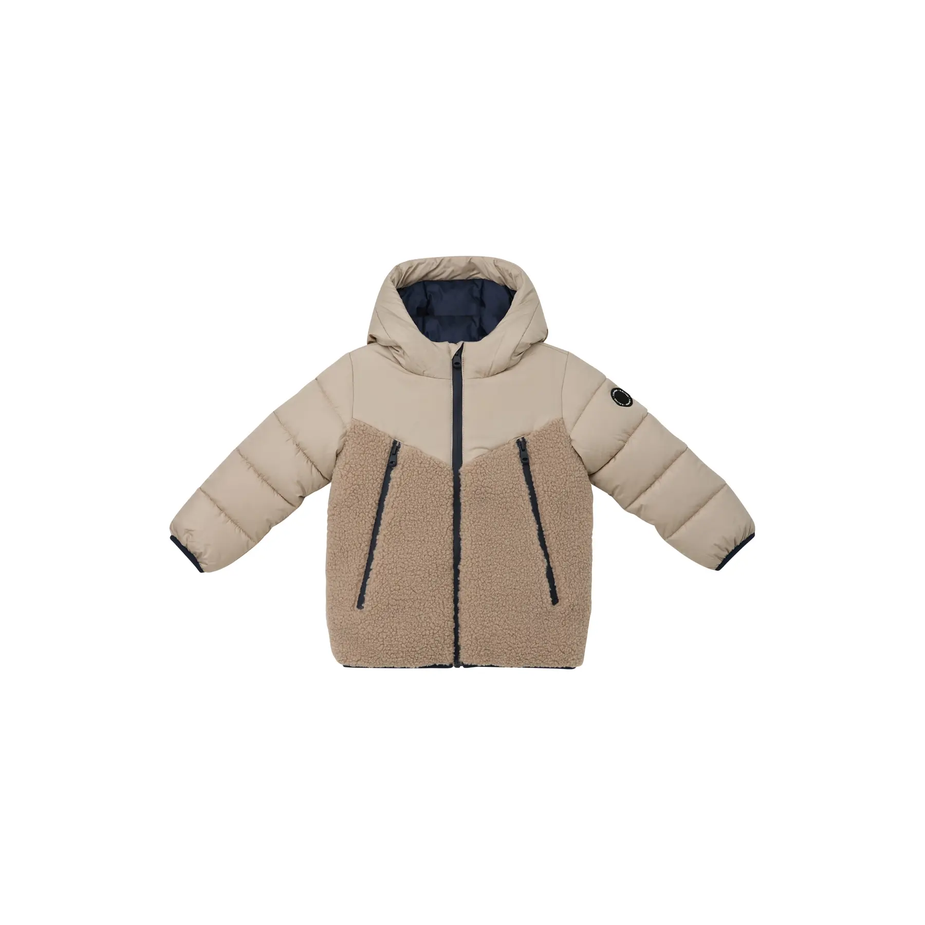 Veste outdoor à capuche avec partie en peluche teddy et doublure polaire enfant s.Oliver