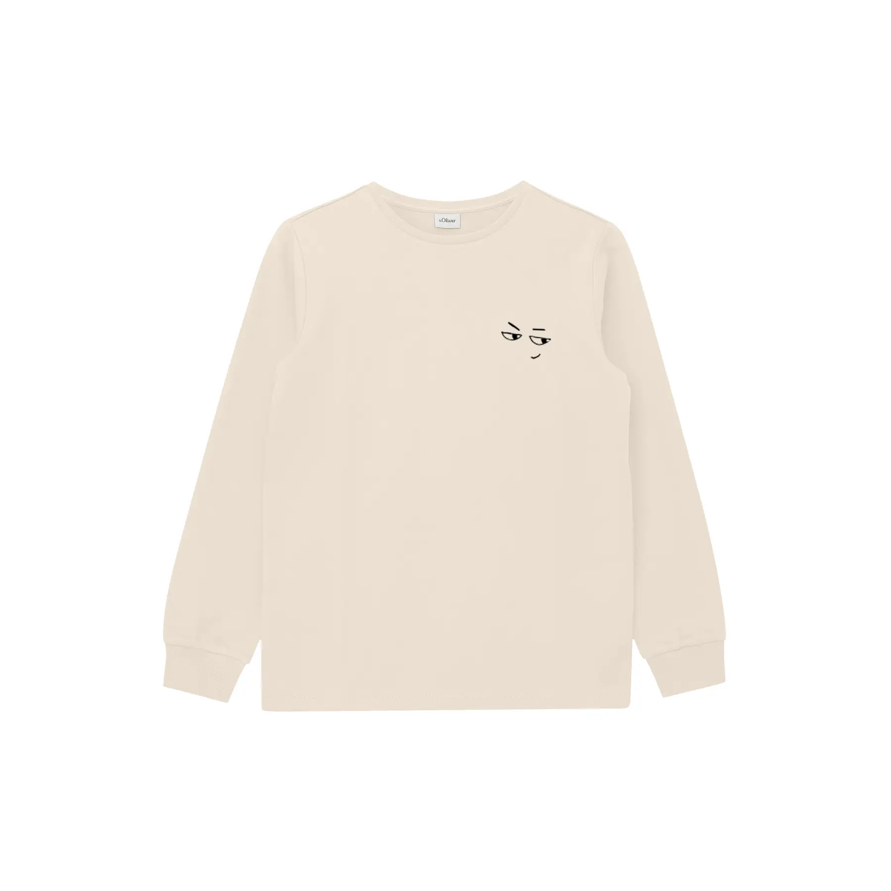 T-shirt maniche lunghe in pile leggero con stampa davanti bambino s.Oliver