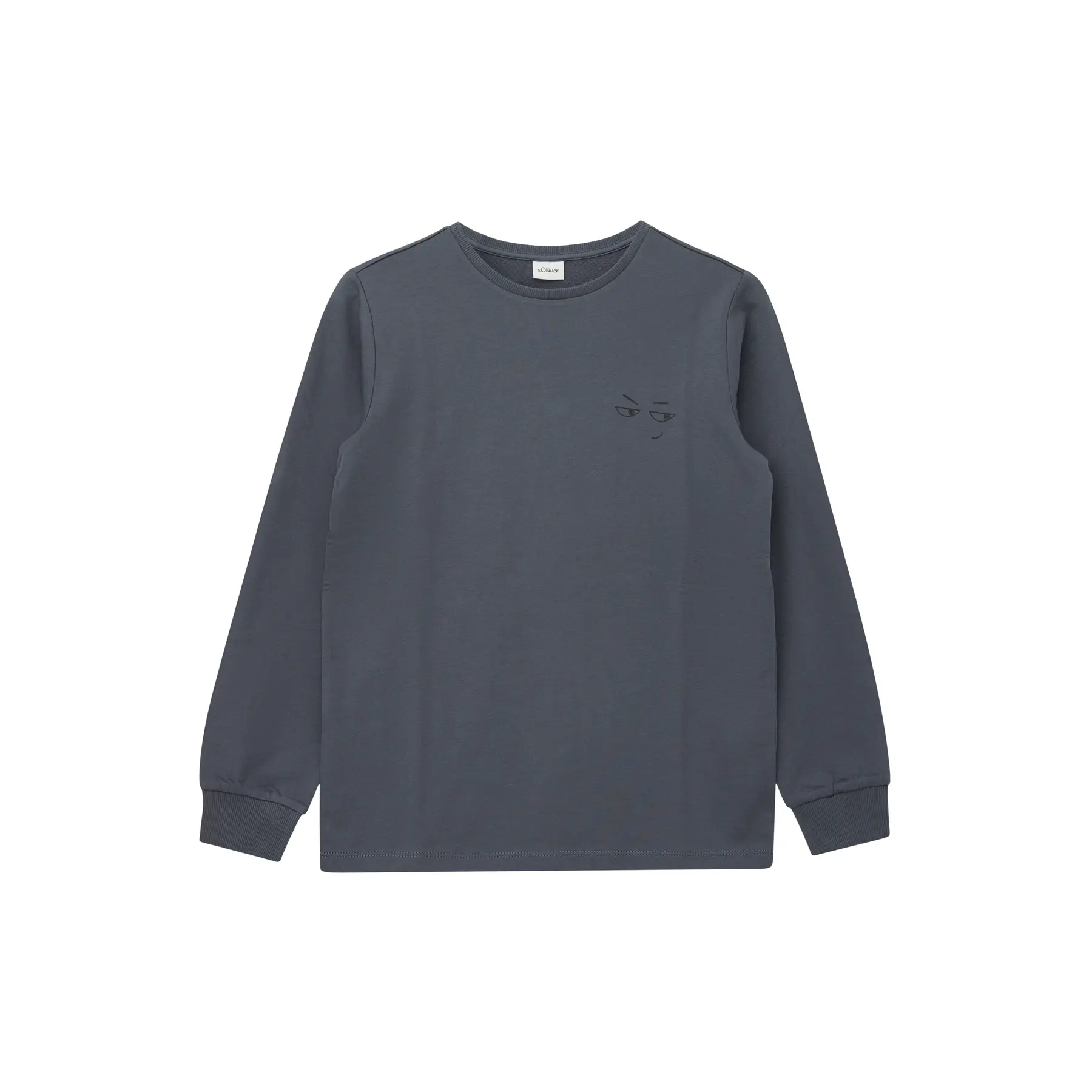 T-shirt maniche lunghe in pile leggero con stampa davanti bambino s.Oliver