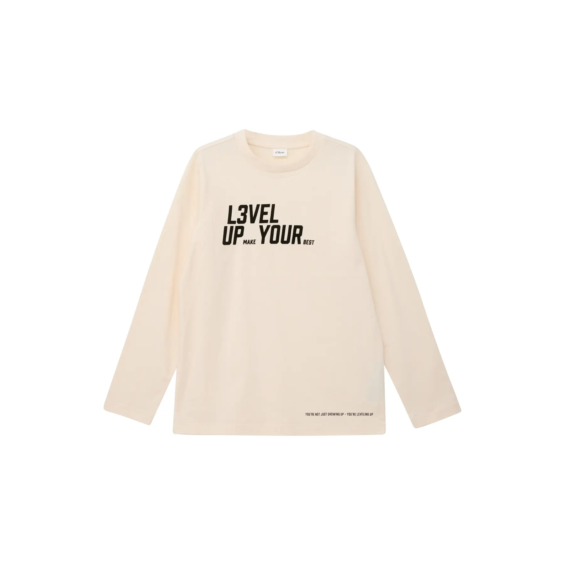 T-shirt maniche lunghe in jersey con stampa davanti o dietro bambino s.Oliver