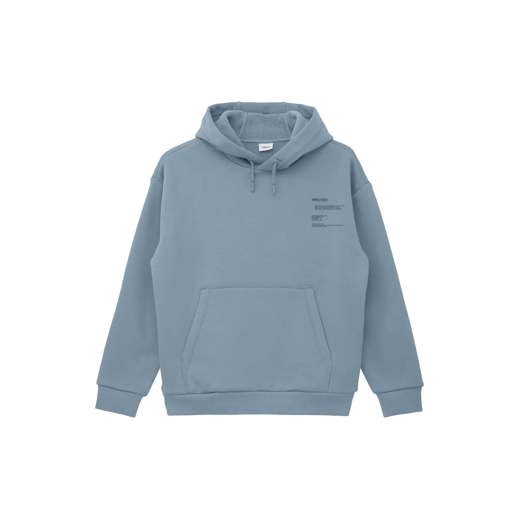 Felpa con cappuccio oversize con stampa davanti o dietro - interno in pile bambino s.Oliver