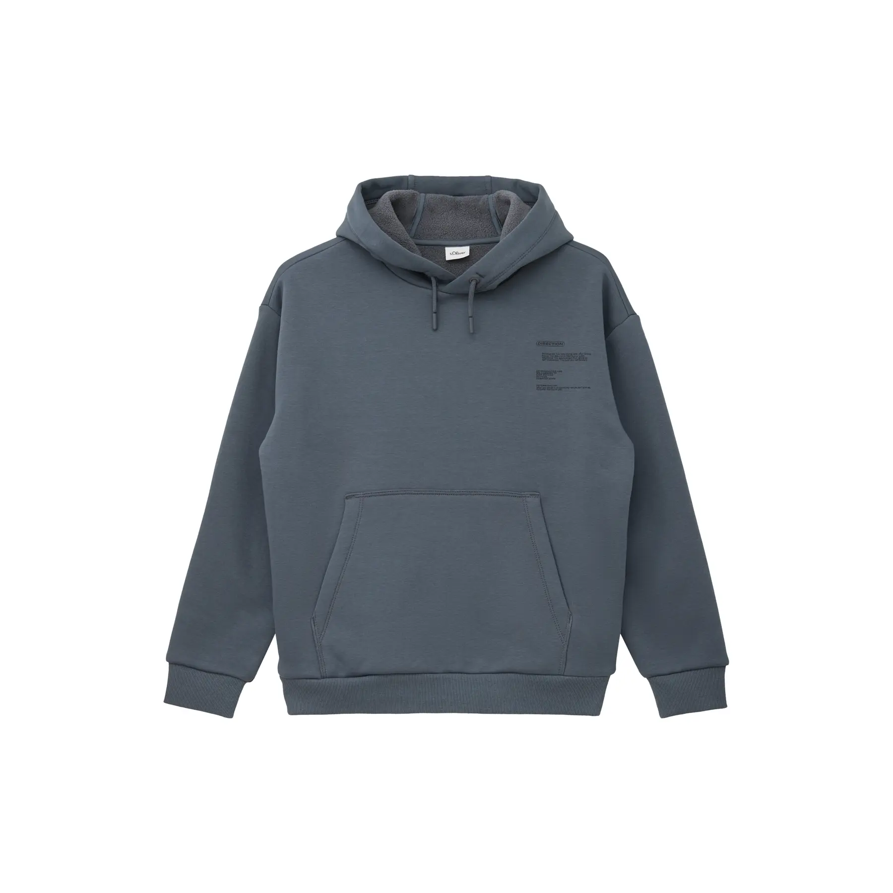 Felpa con cappuccio oversize con stampa davanti o dietro - interno in pile bambino s.Oliver