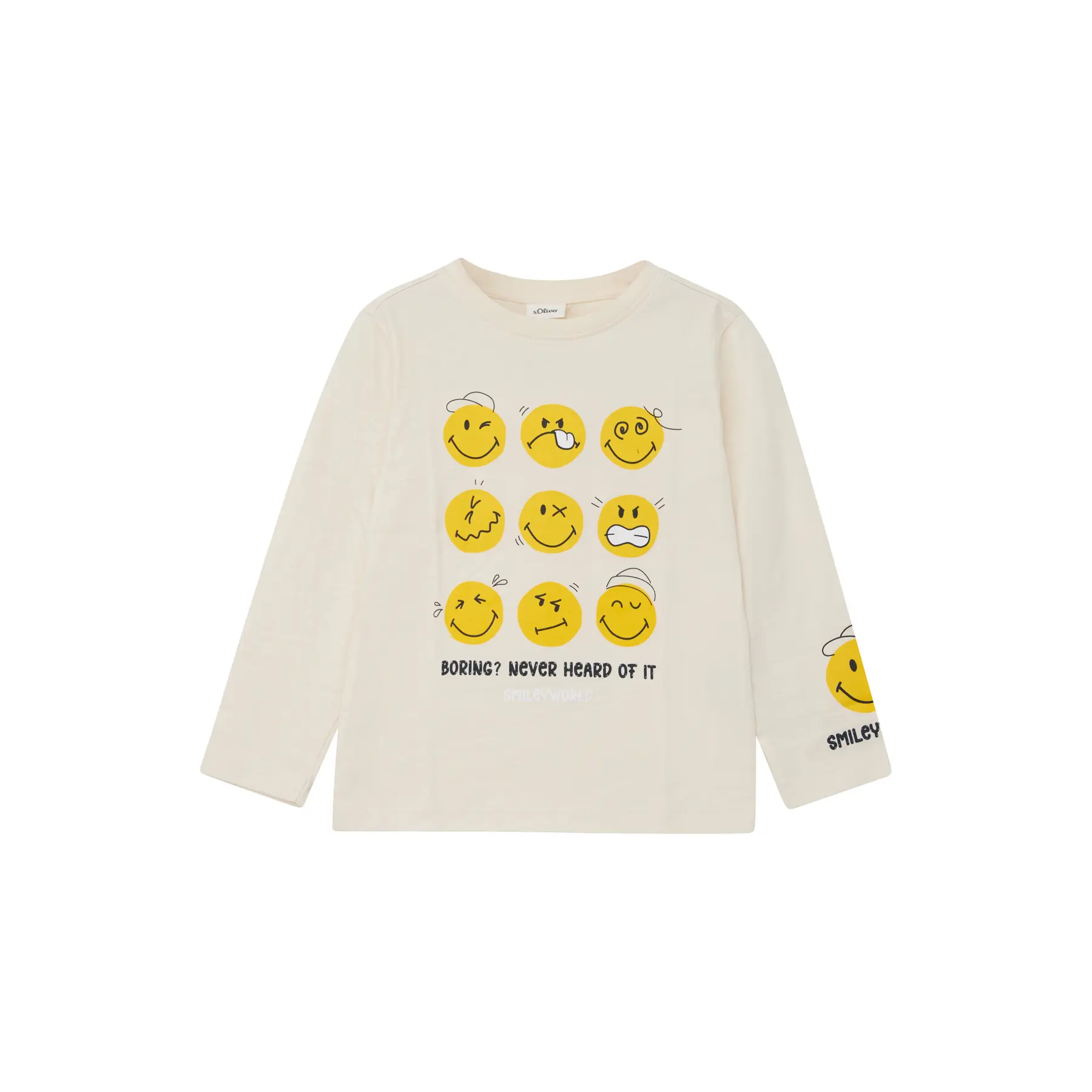 Langarmshirt smiley® mit Druck für Kinder s.Oliver