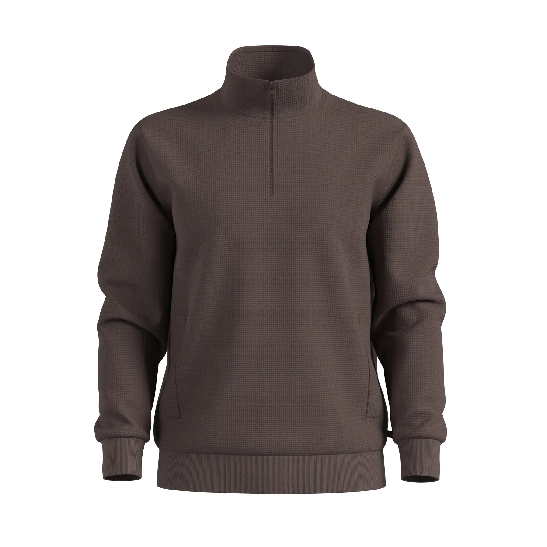s.Oliver - male - Troyer-sweatshirt met wafelstructuur