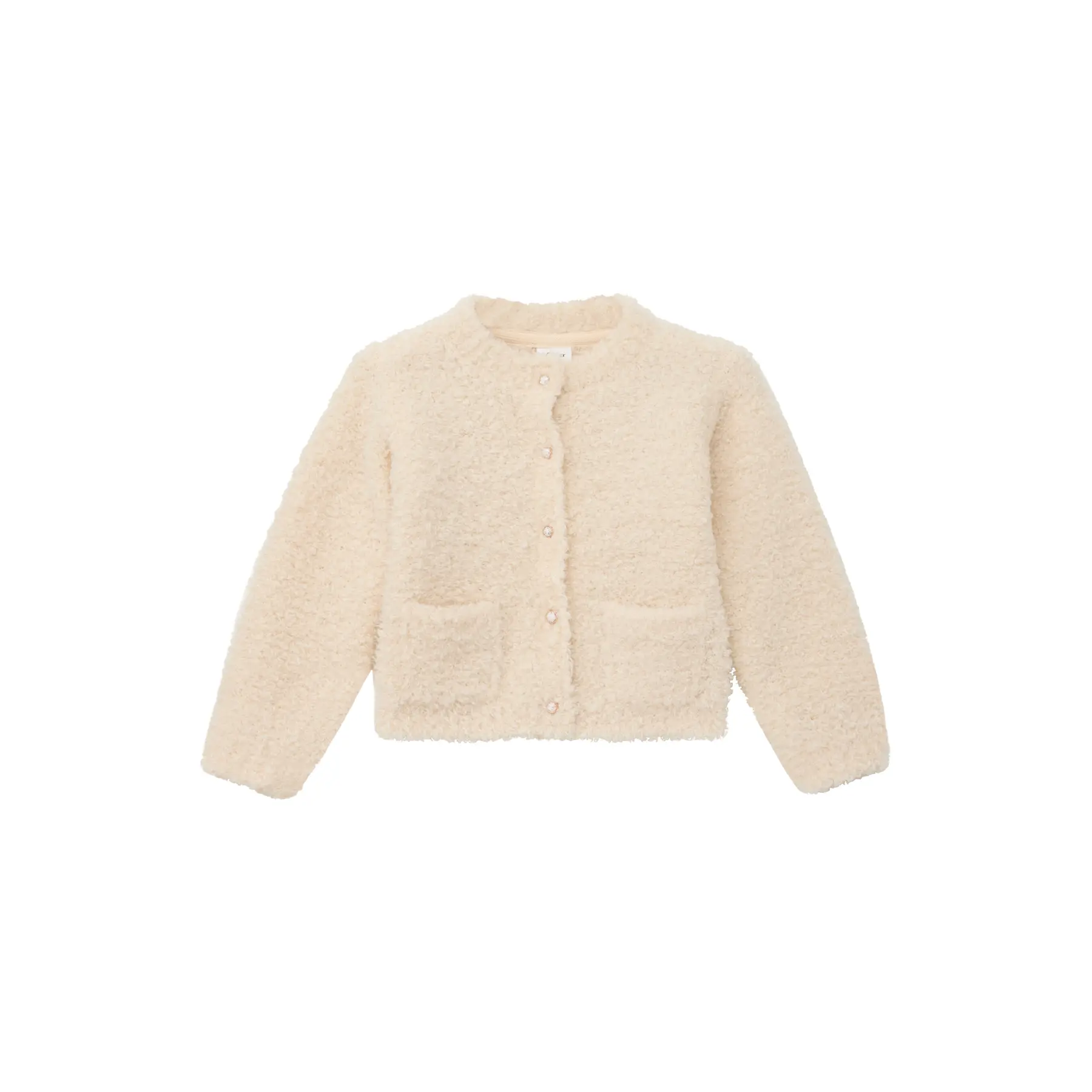 Gilet in maglia in filato teddy per bambina s.Oliver