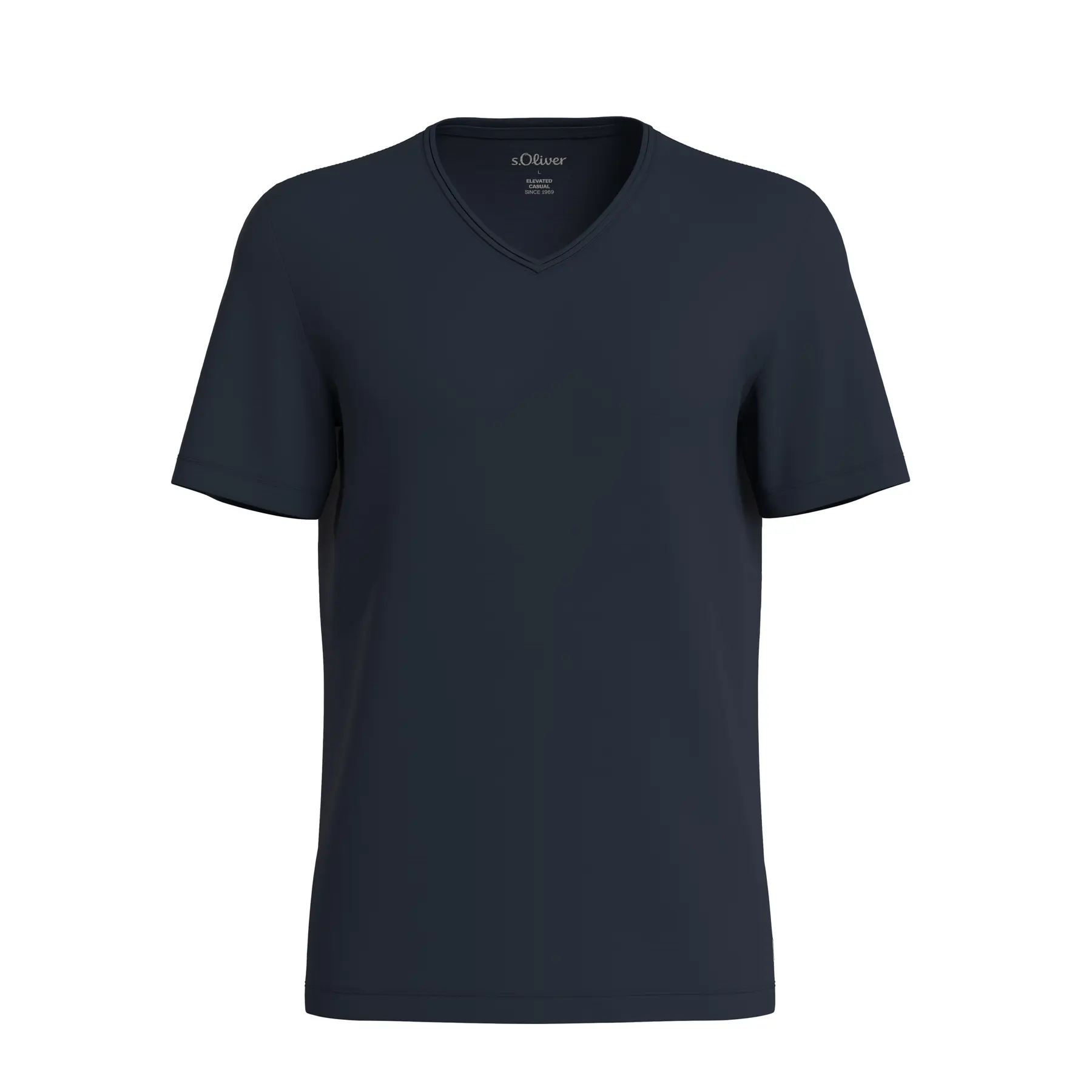 T-shirt in filo fiammato con bordo aperto al collo s.Oliver