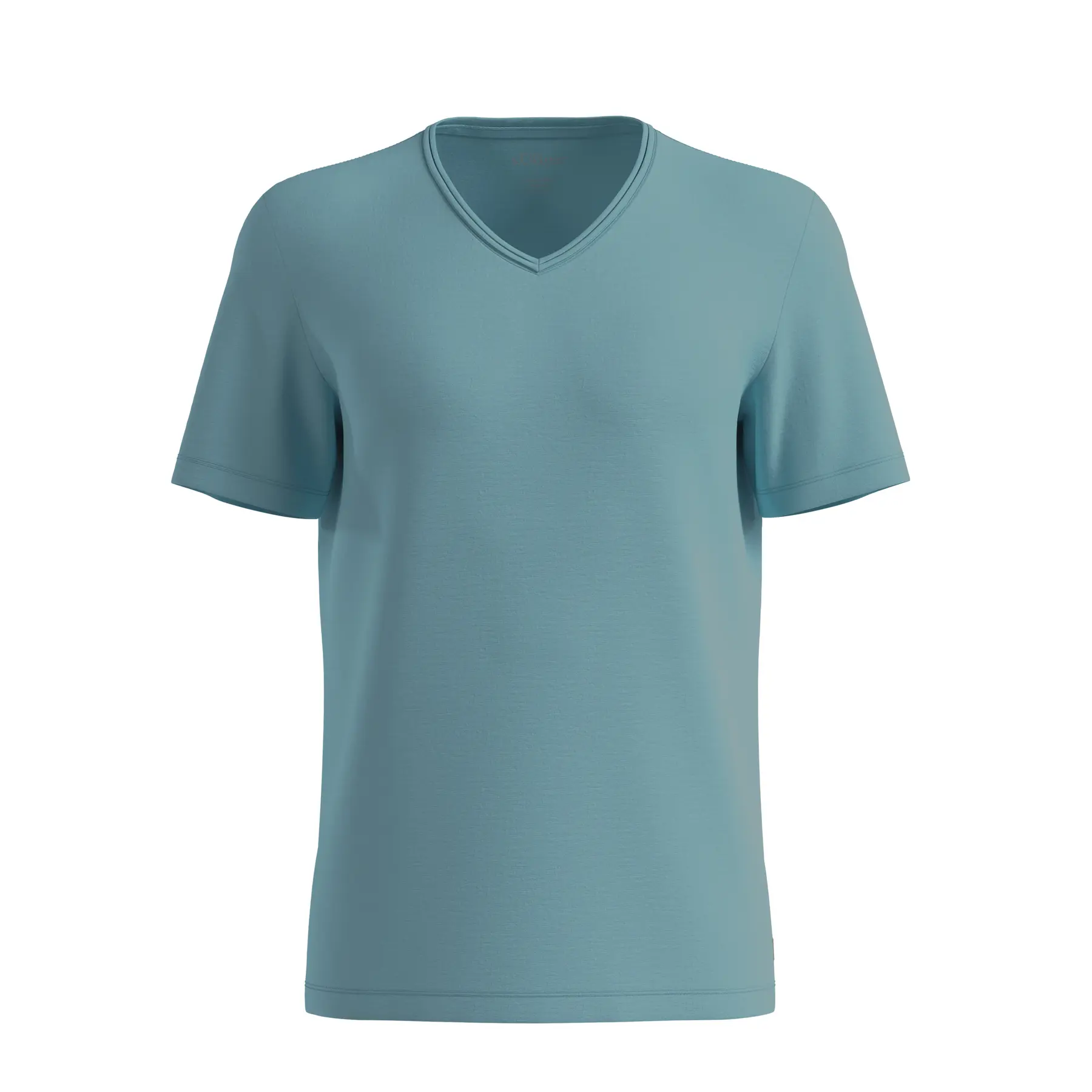 T-shirt in filo fiammato con bordo aperto al collo s.Oliver