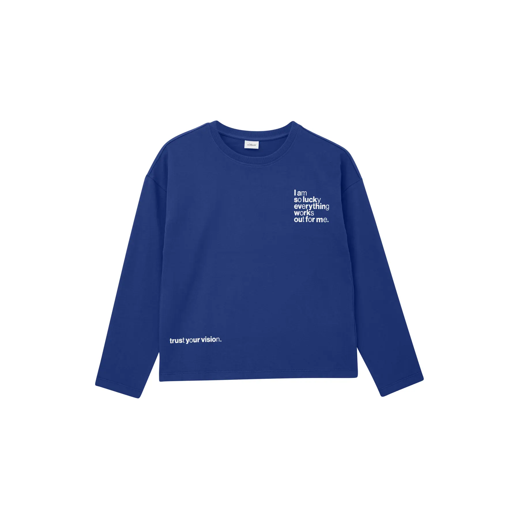 T-shirt a manica corta con stampa cangiante davanti o dietro ragazza s.Oliver