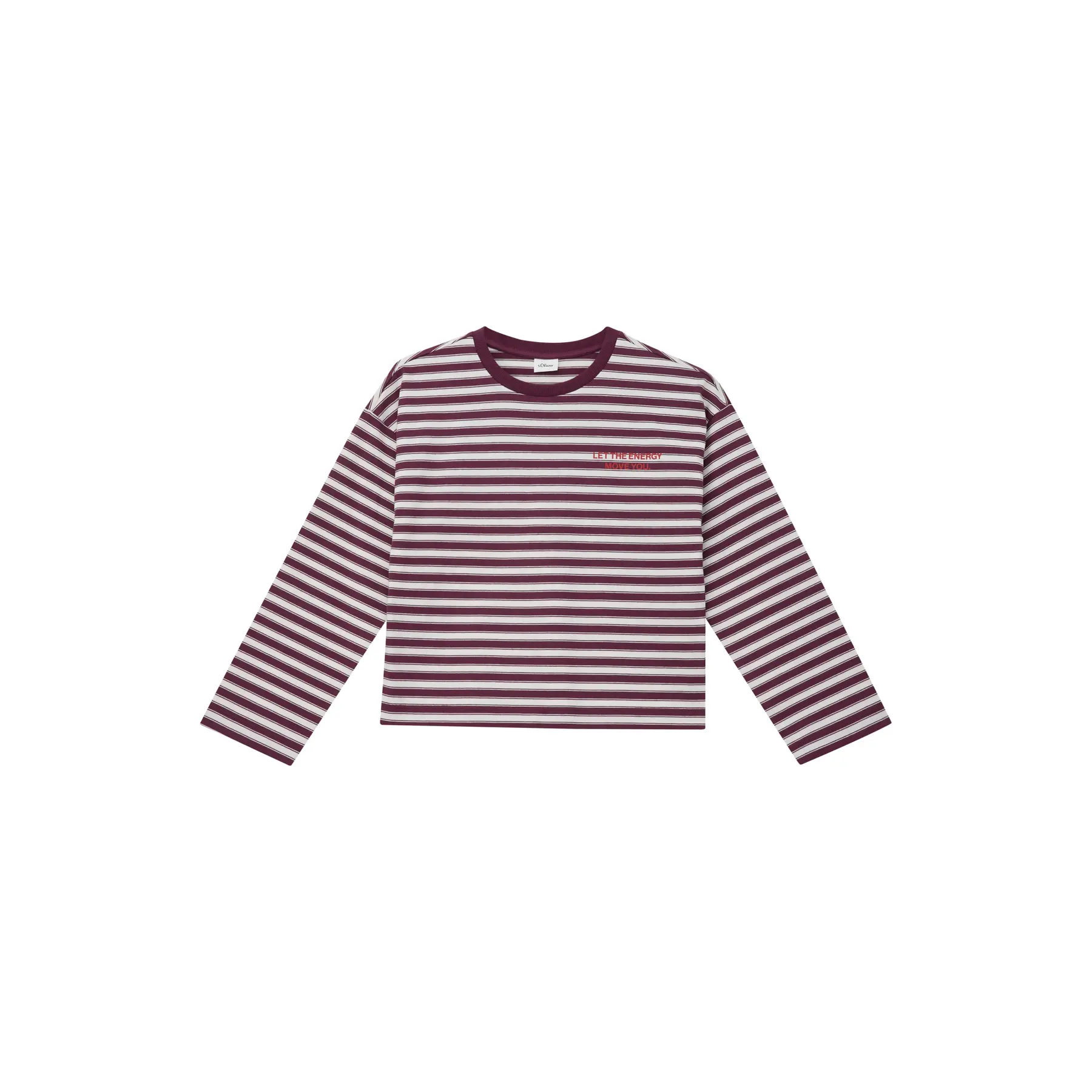 T-shirt taglio quadrato con stampa davanti e dietro ragazza s.Oliver