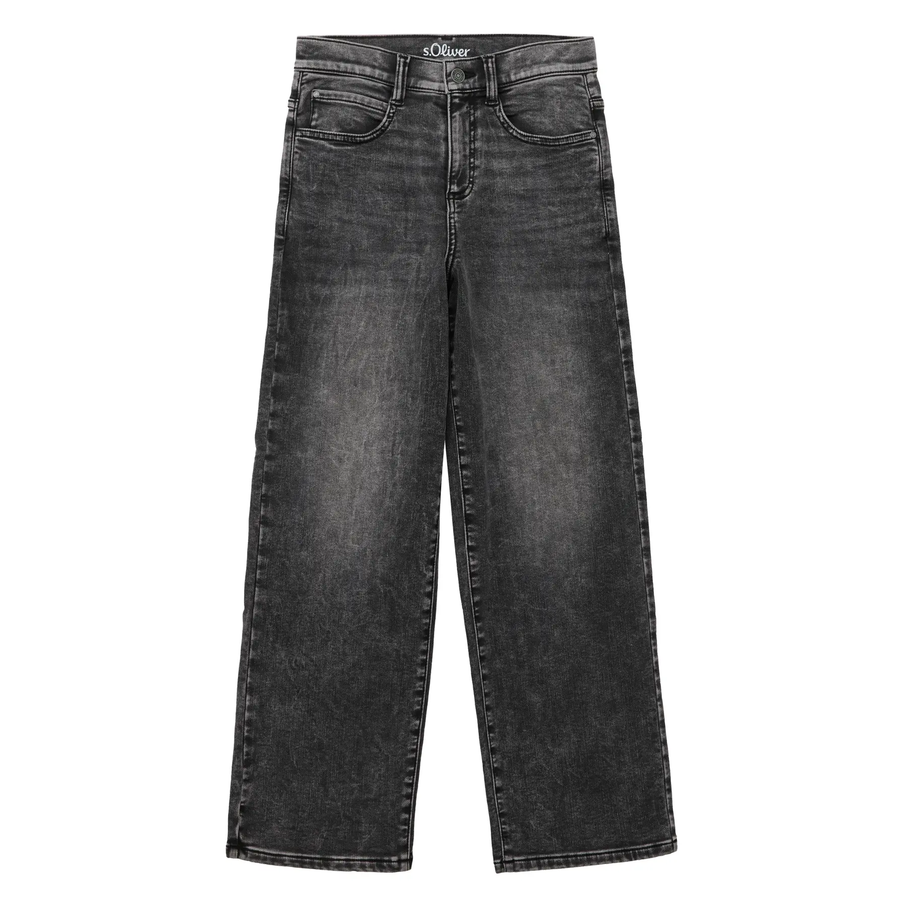 Jeans Baggy taglio rilassato vita media gamba ampia effetto usurato bambino s.Oliver