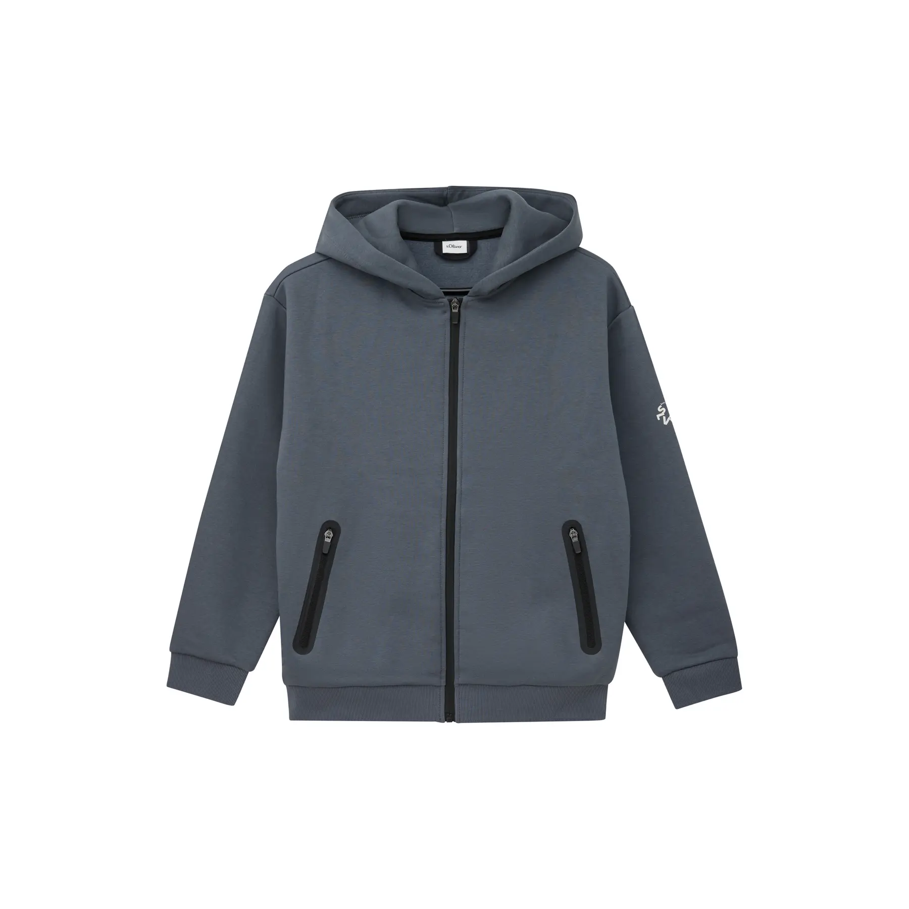 Felpa oversize con cappuccio e zip - interno garzato bambino s.Oliver