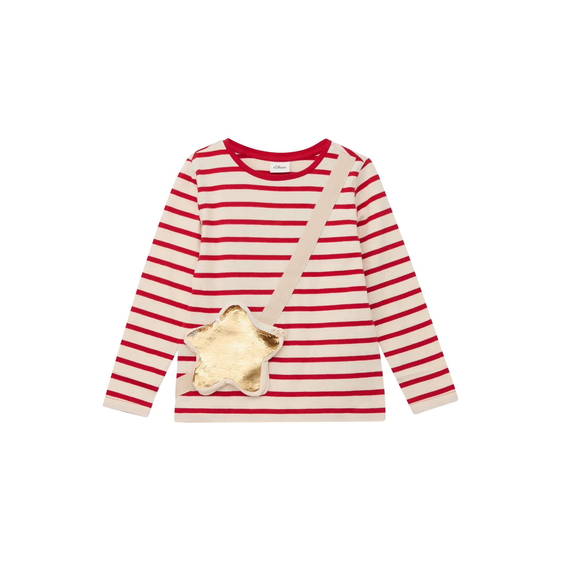 T-shirt di Natale con taschino e paillettes reversibili ragazza s.Oliver