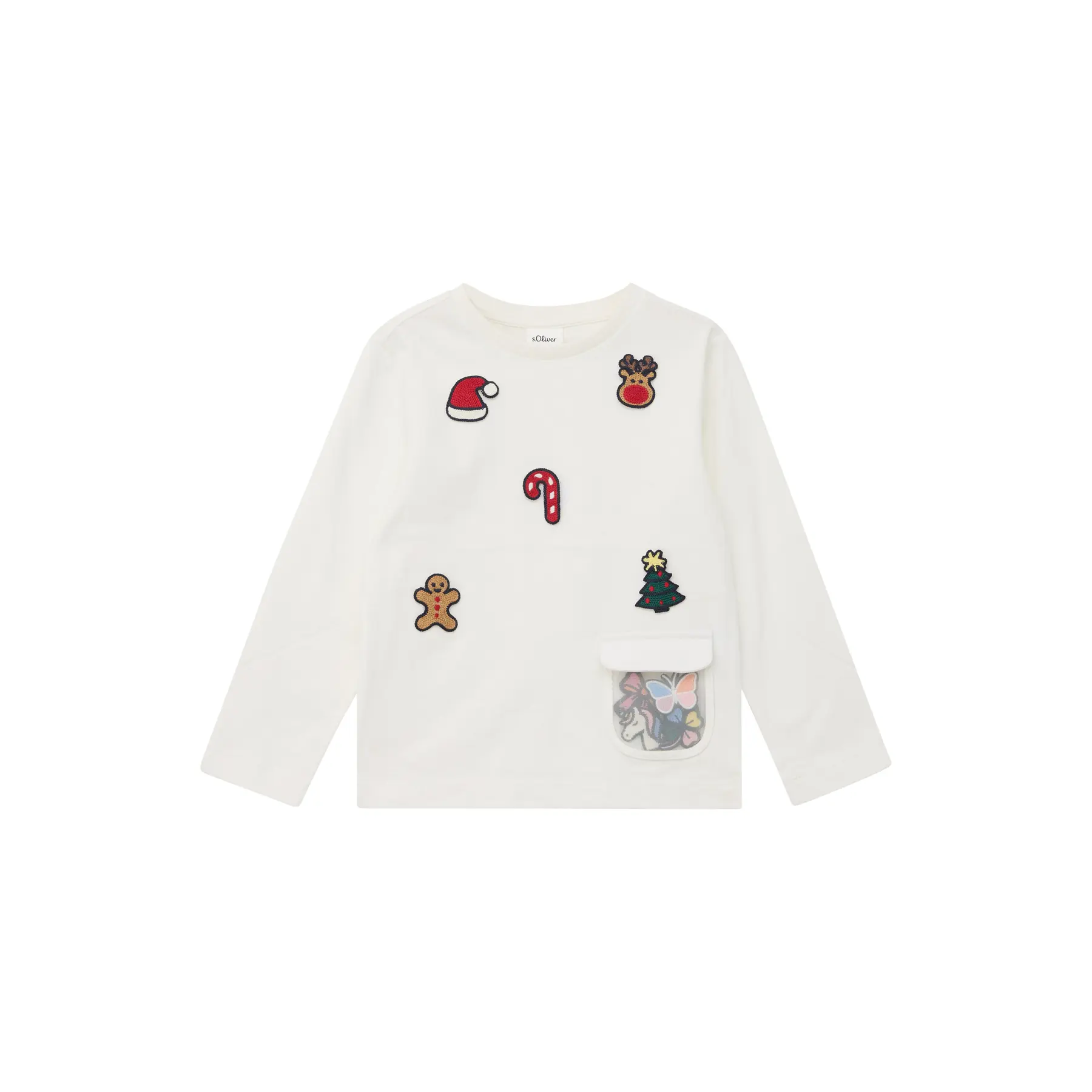 T-shirt di Natale unisex con patches rimovibili intercambiabili per ragazze s.Oliver