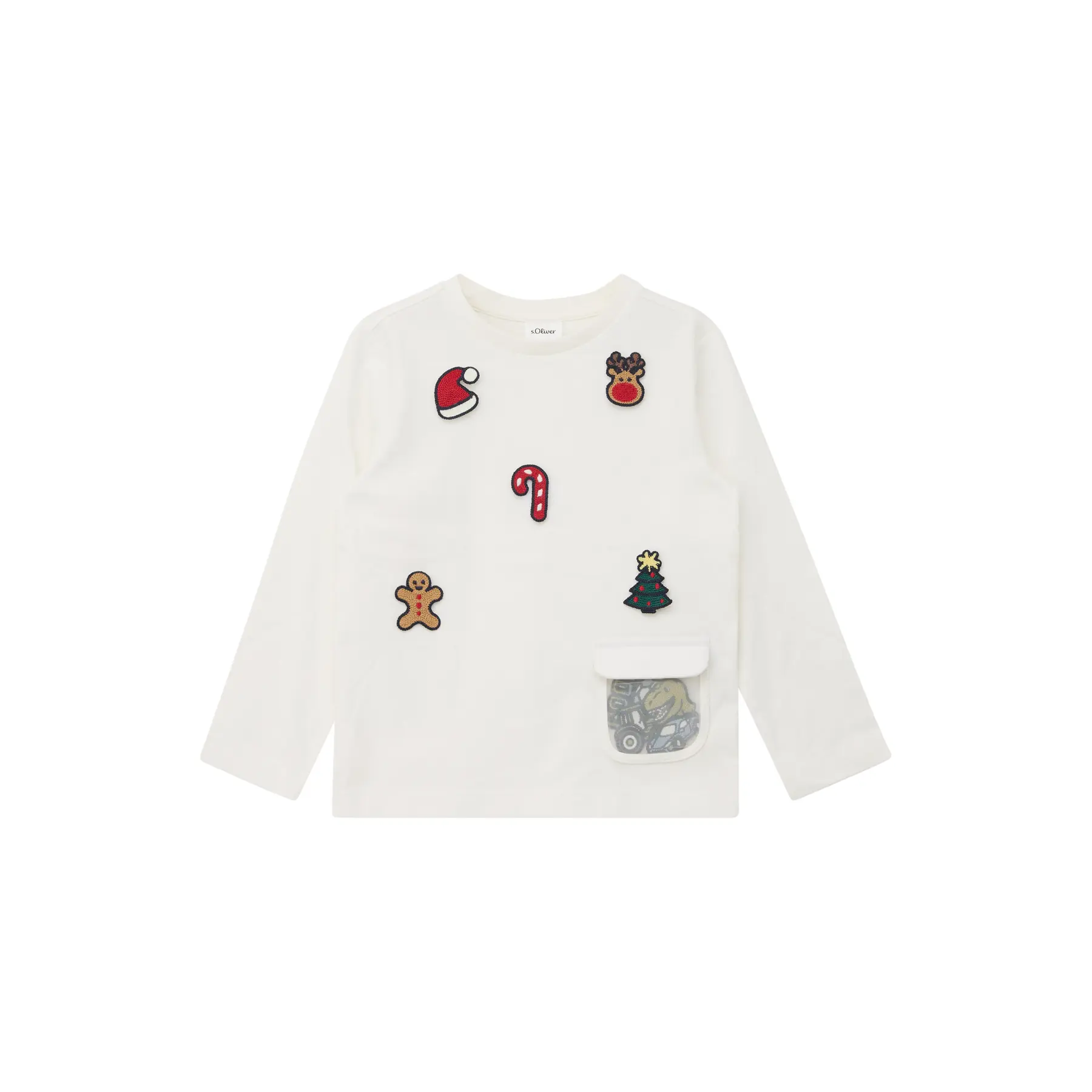 T-shirt di Natale unisex con patches rimovibili intercambiabili per ragazze s.Oliver