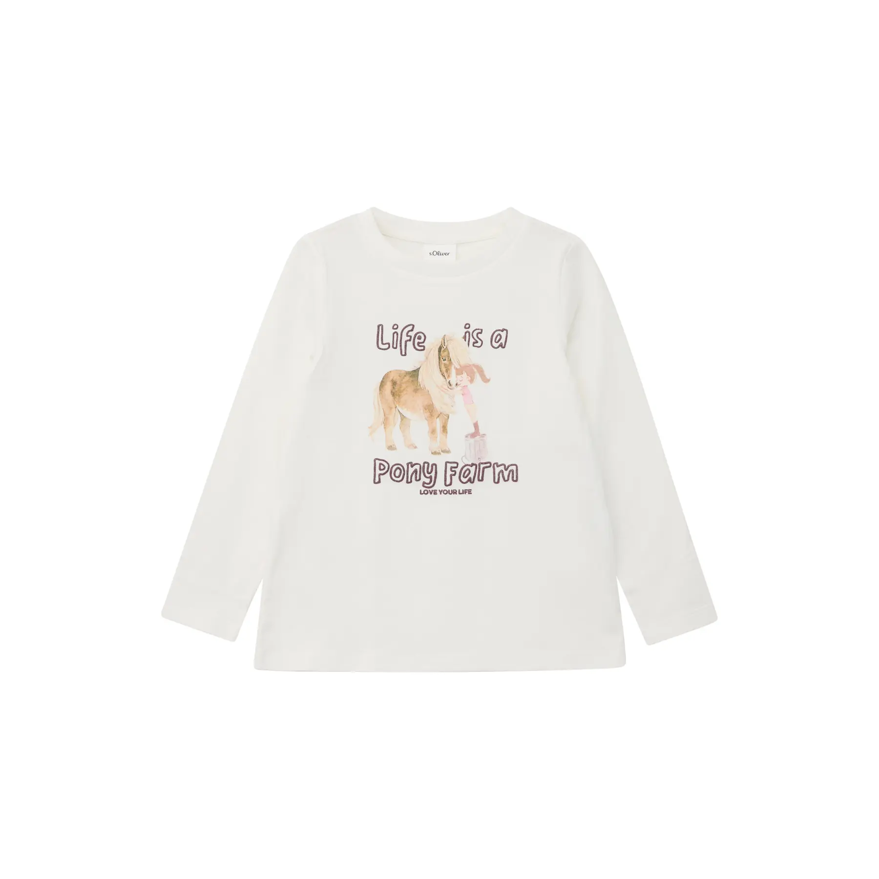 T-shirt con stampa intercambiabile reversibile a forma di trapezio per ragazza s.Oliver