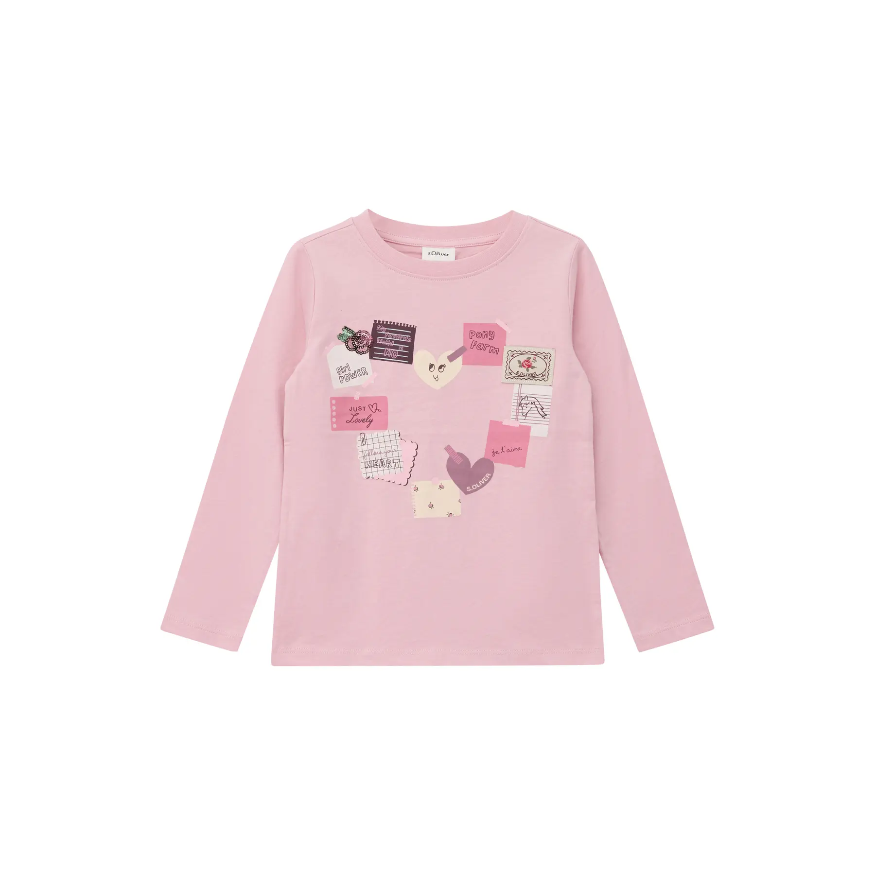 T-shirt stampato reversibile con stampa glitterata e paillettes ragazza s.Oliver