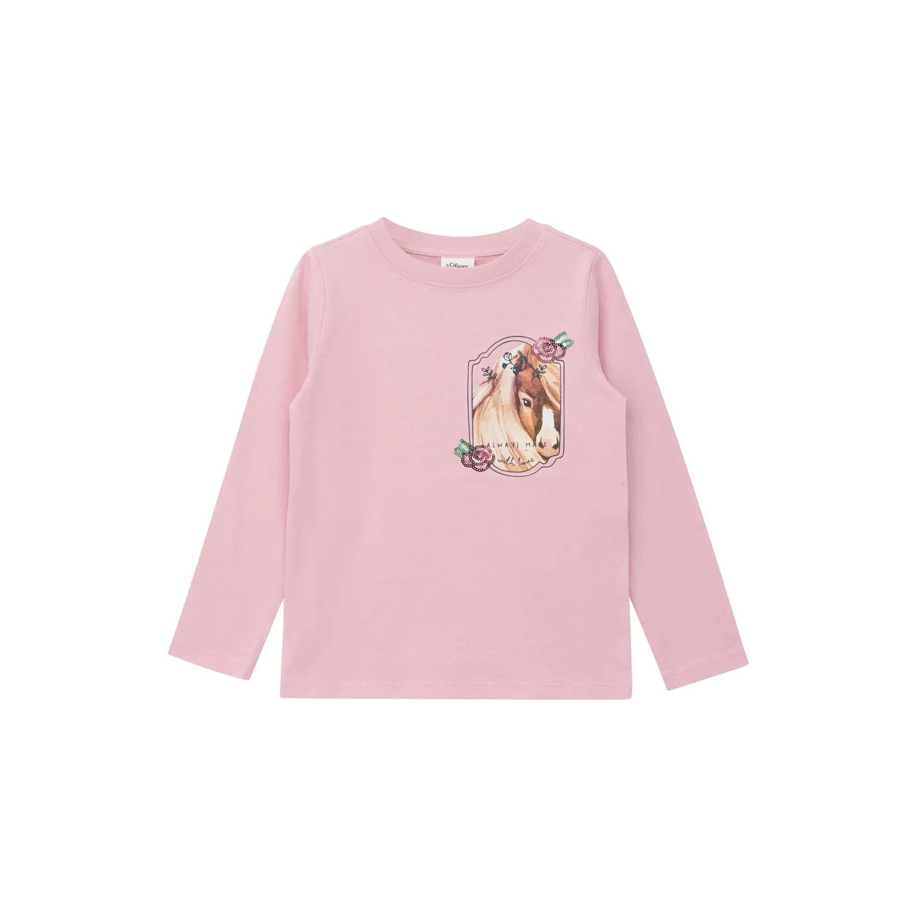 T-shirt stampato reversibile con stampa glitterata e paillettes ragazza s.Oliver