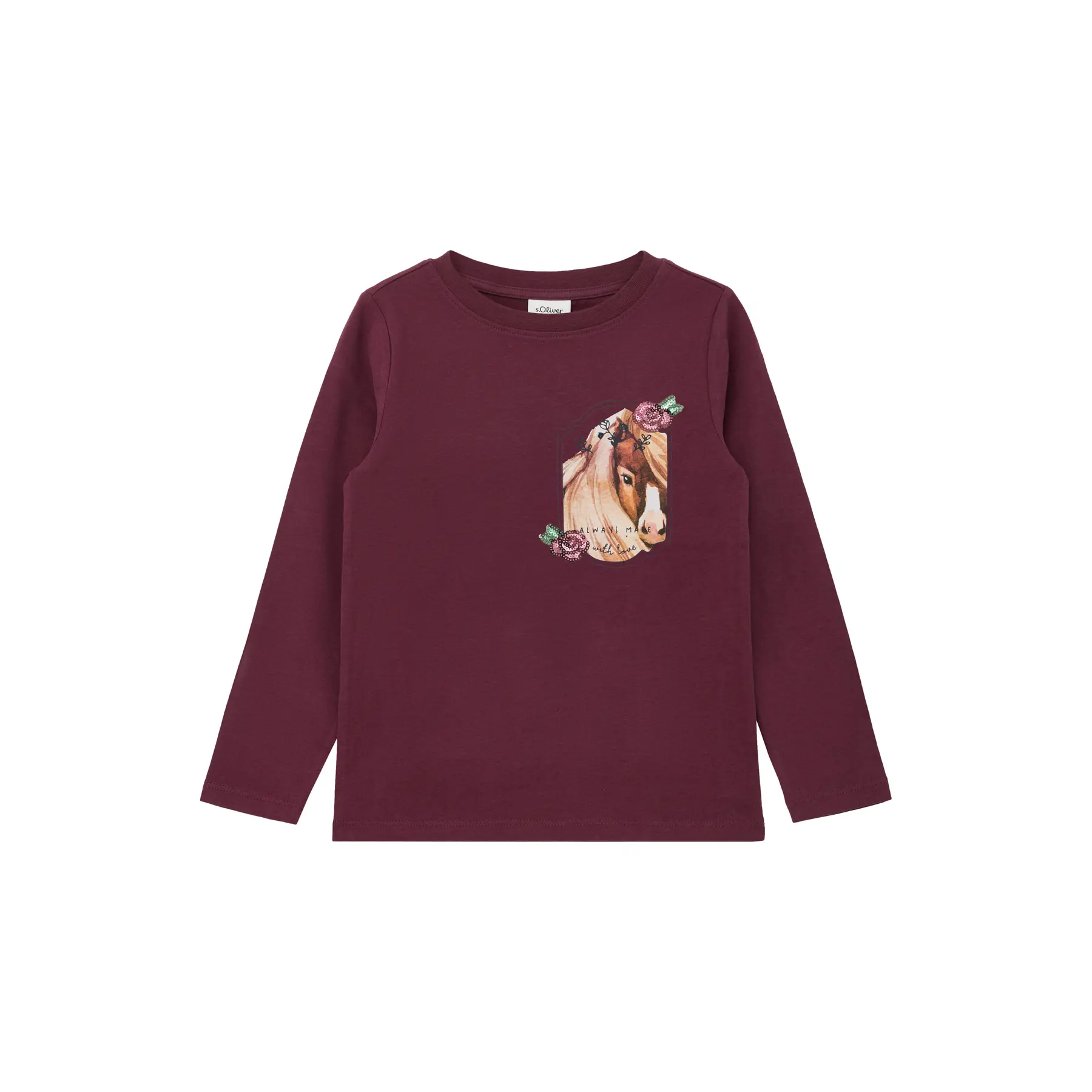 T-shirt stampato reversibile con stampa glitterata e paillettes ragazza s.Oliver