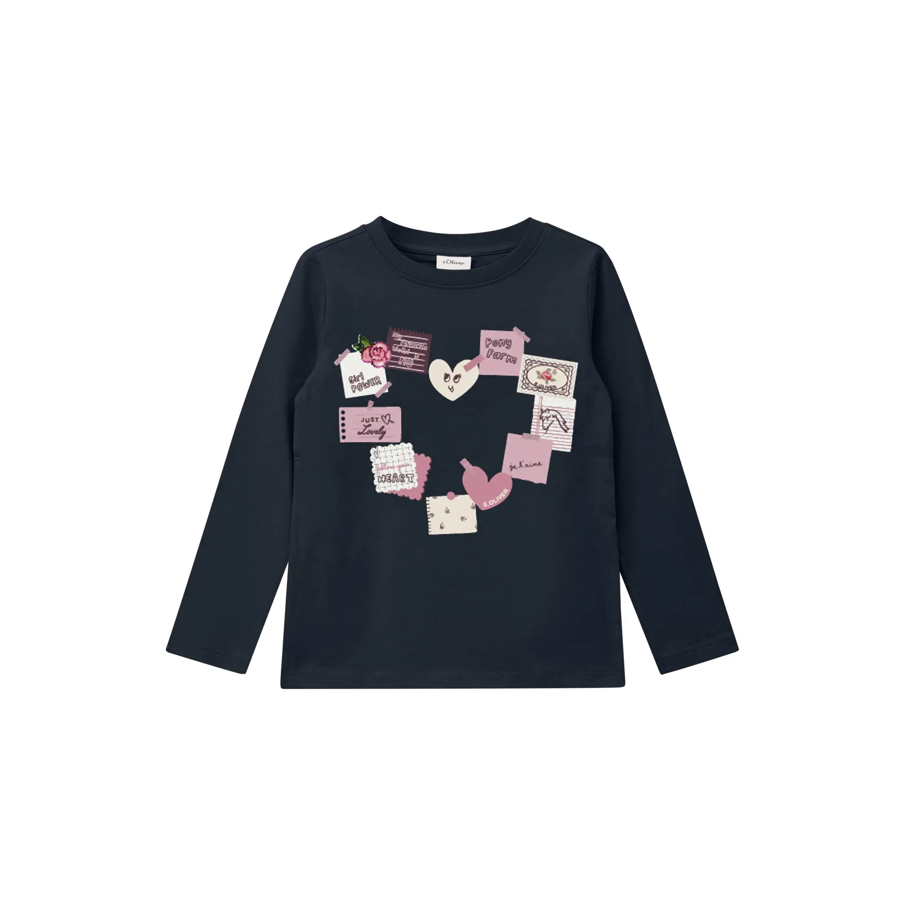 T-shirt stampato reversibile con stampa glitterata e paillettes ragazza s.Oliver