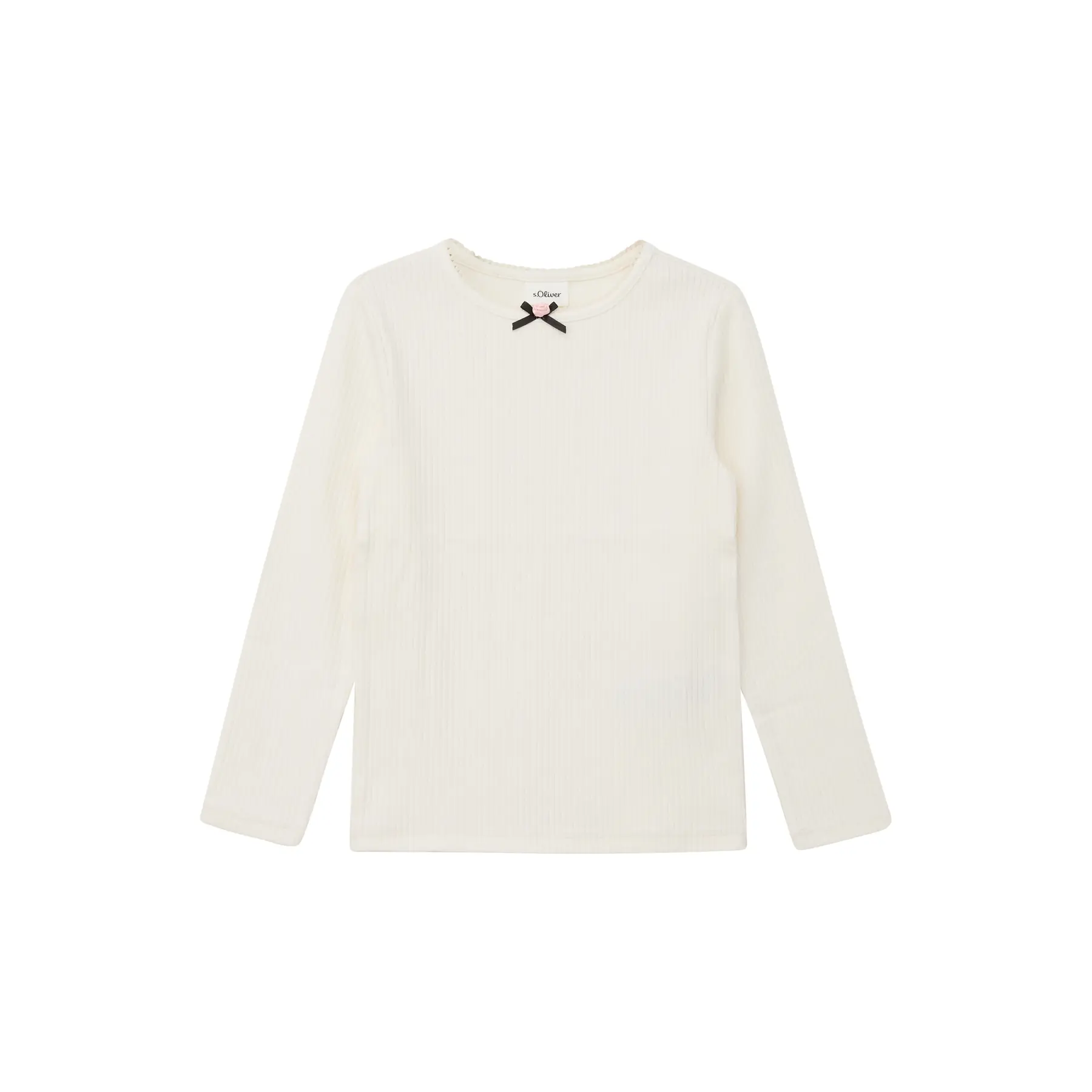 T-shirt a maniche lunghe con nodo e applicazione ragazza s.Oliver