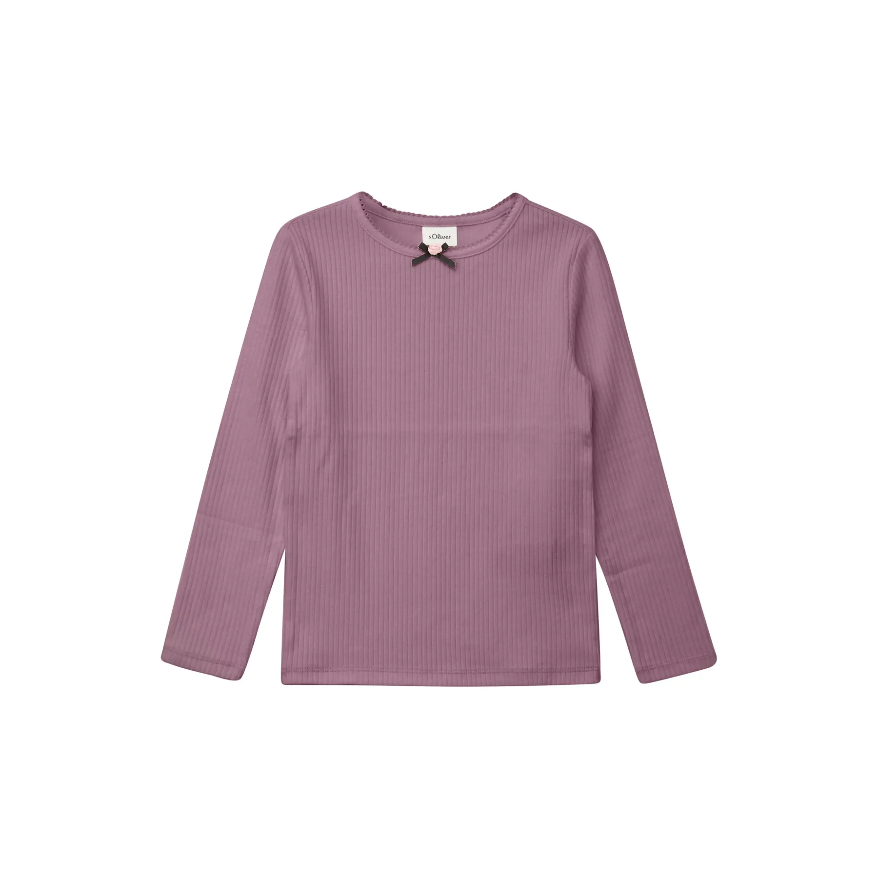 T-shirt a maniche lunghe con nodo e applicazione ragazza s.Oliver