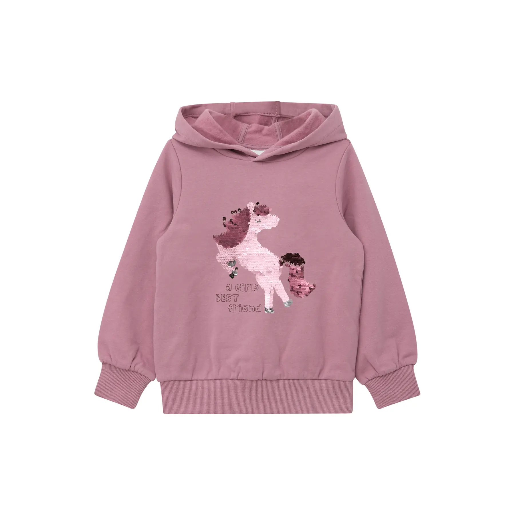 Felpa con cappuccio a paillettes reversibili - interno spazzolato ragazza s.Oliver