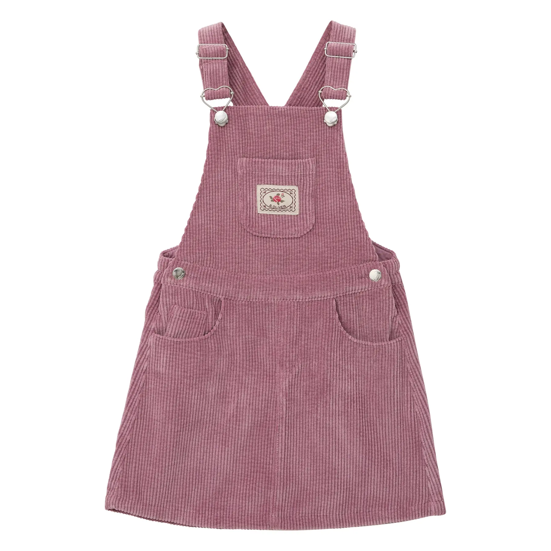 Geruite Corduroy Dungaree Rok met Applicatie Meisje s.Oliver