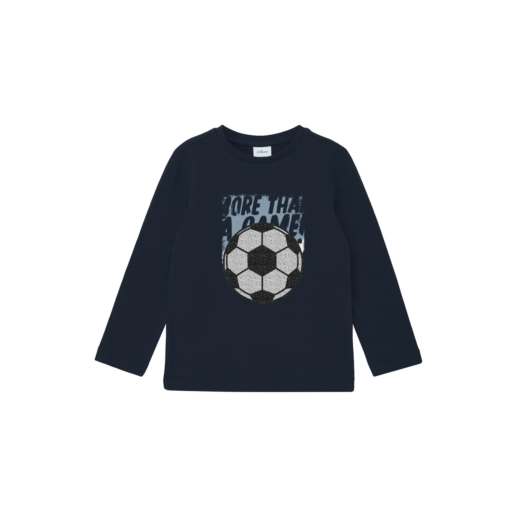 Gerade geschnittener Langarm-T-Shirt mit Pailletten für Kinder s.Oliver