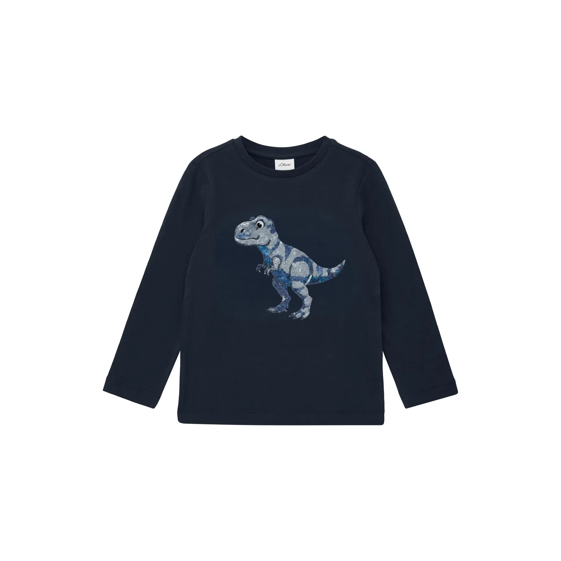 Gerade geschnittener Langarm-T-Shirt mit Pailletten für Kinder s.Oliver