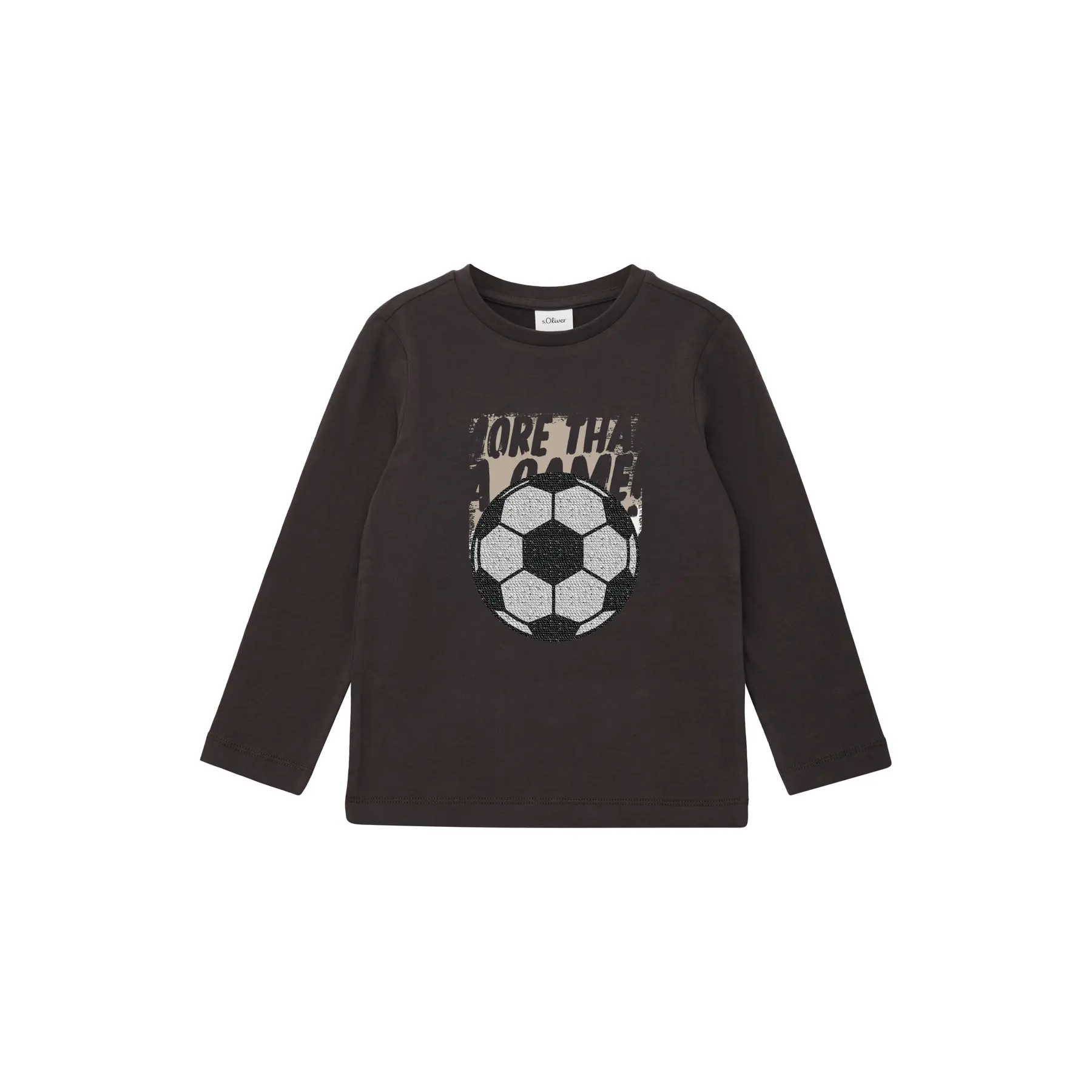 Gerade geschnittener Langarm-T-Shirt mit Pailletten für Kinder s.Oliver