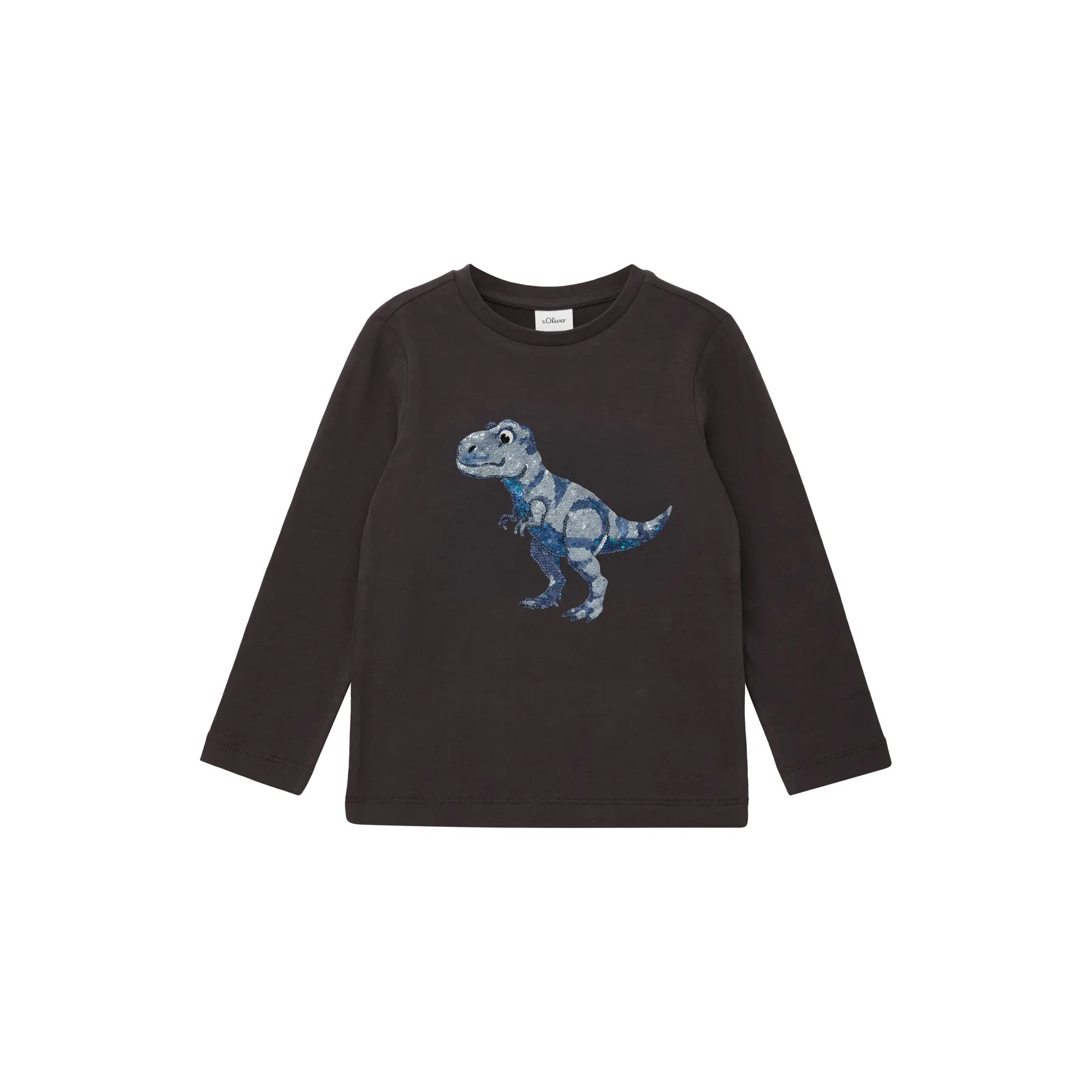 Gerade geschnittener Langarm-T-Shirt mit Pailletten für Kinder s.Oliver