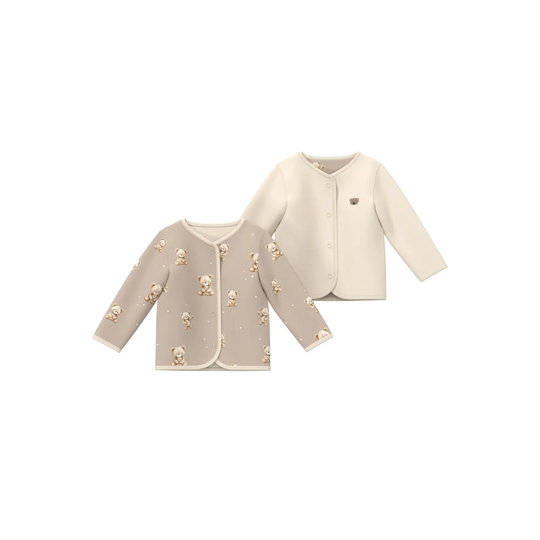 Wendepullover mit Allover-Print und Uni für Babys s.Oliver
