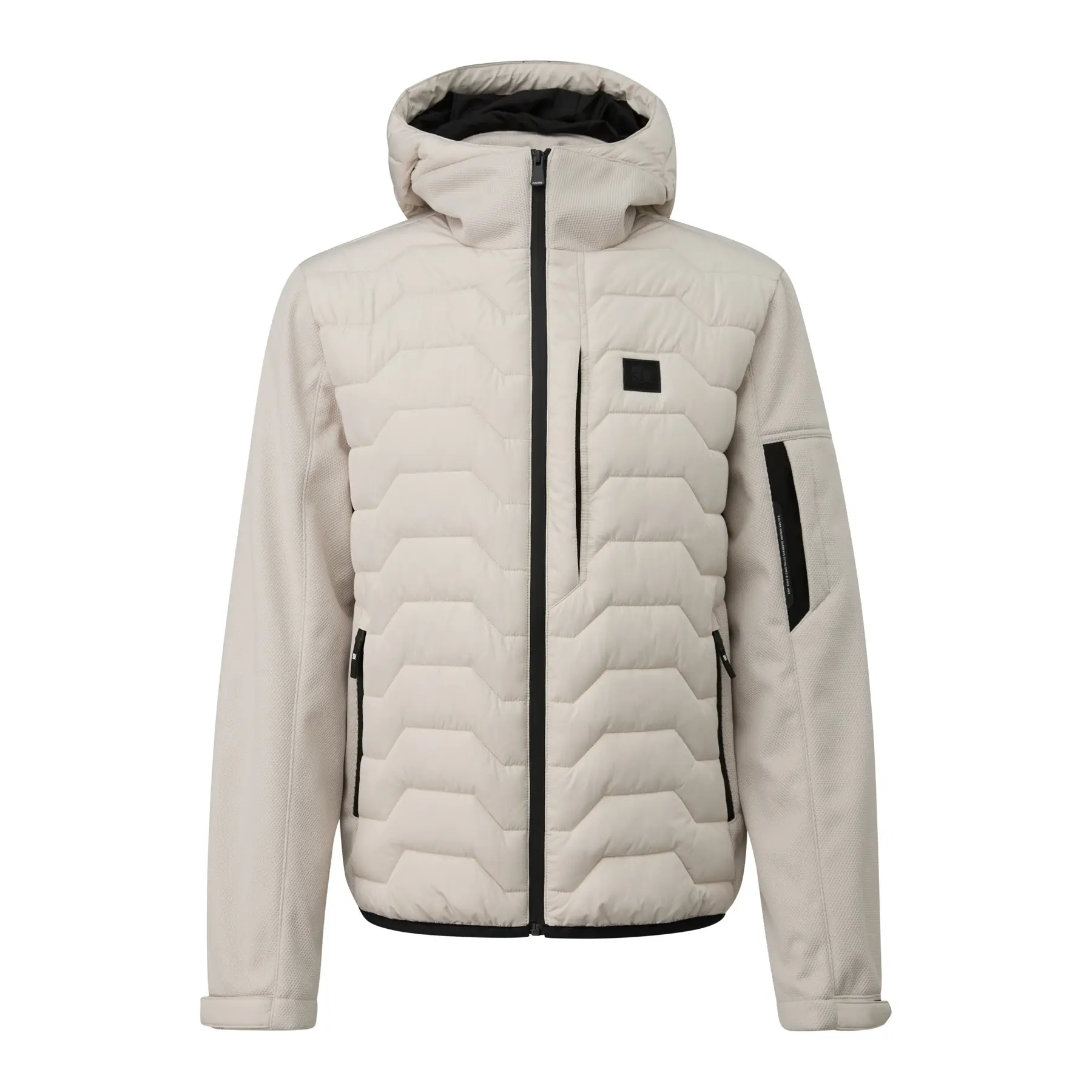 Gevoerde outdoor donsjas met capuchon in mix van materialen s.Oliver