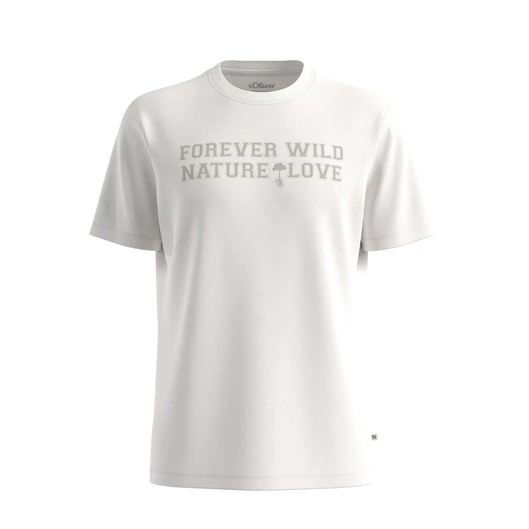 T-shirt con stampa sul davanti e patch logo s.Oliver