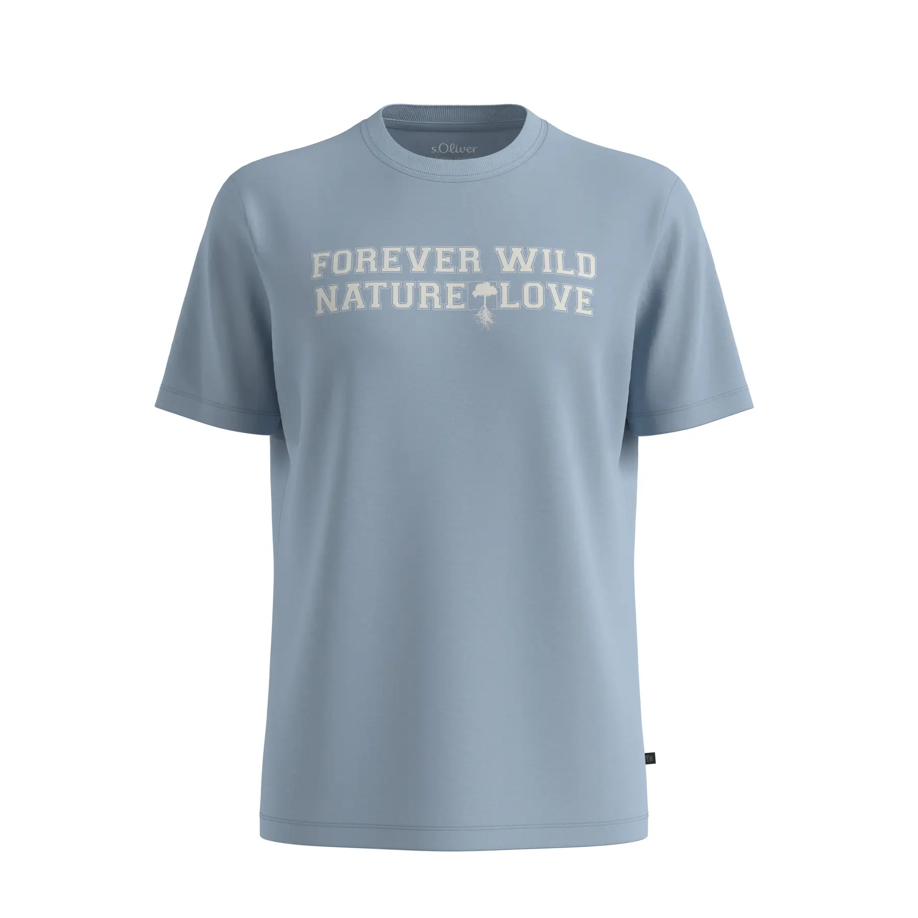 T-shirt con stampa sul davanti e patch logo s.Oliver