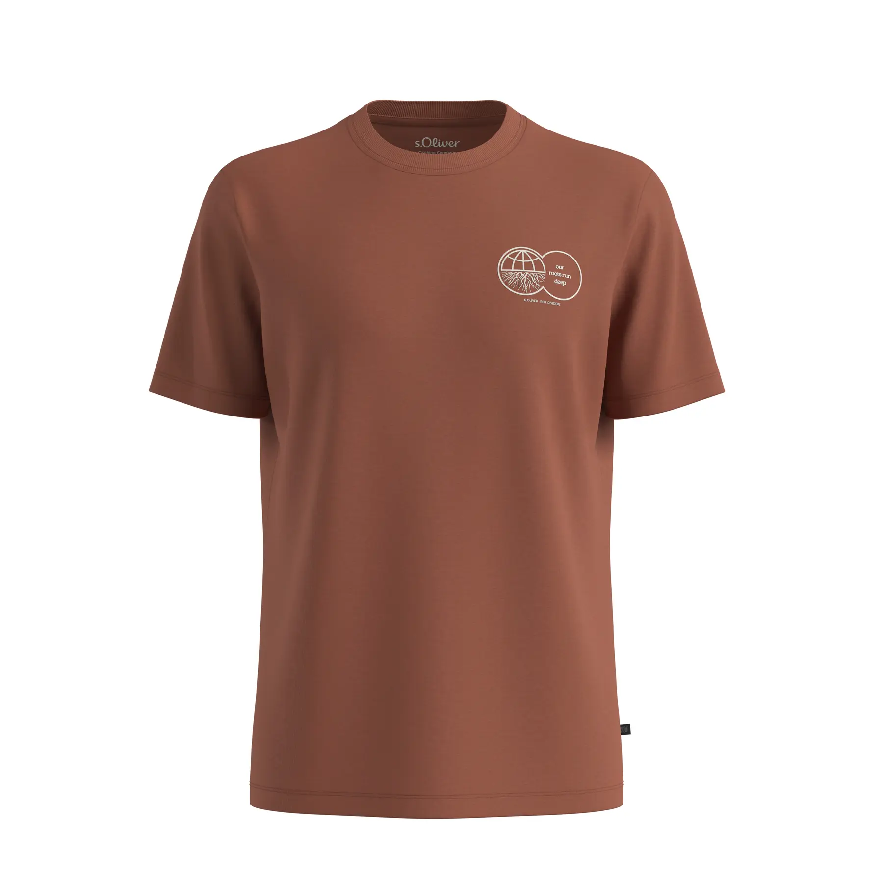 T-shirt con stampa sul davanti e patch logo s.Oliver