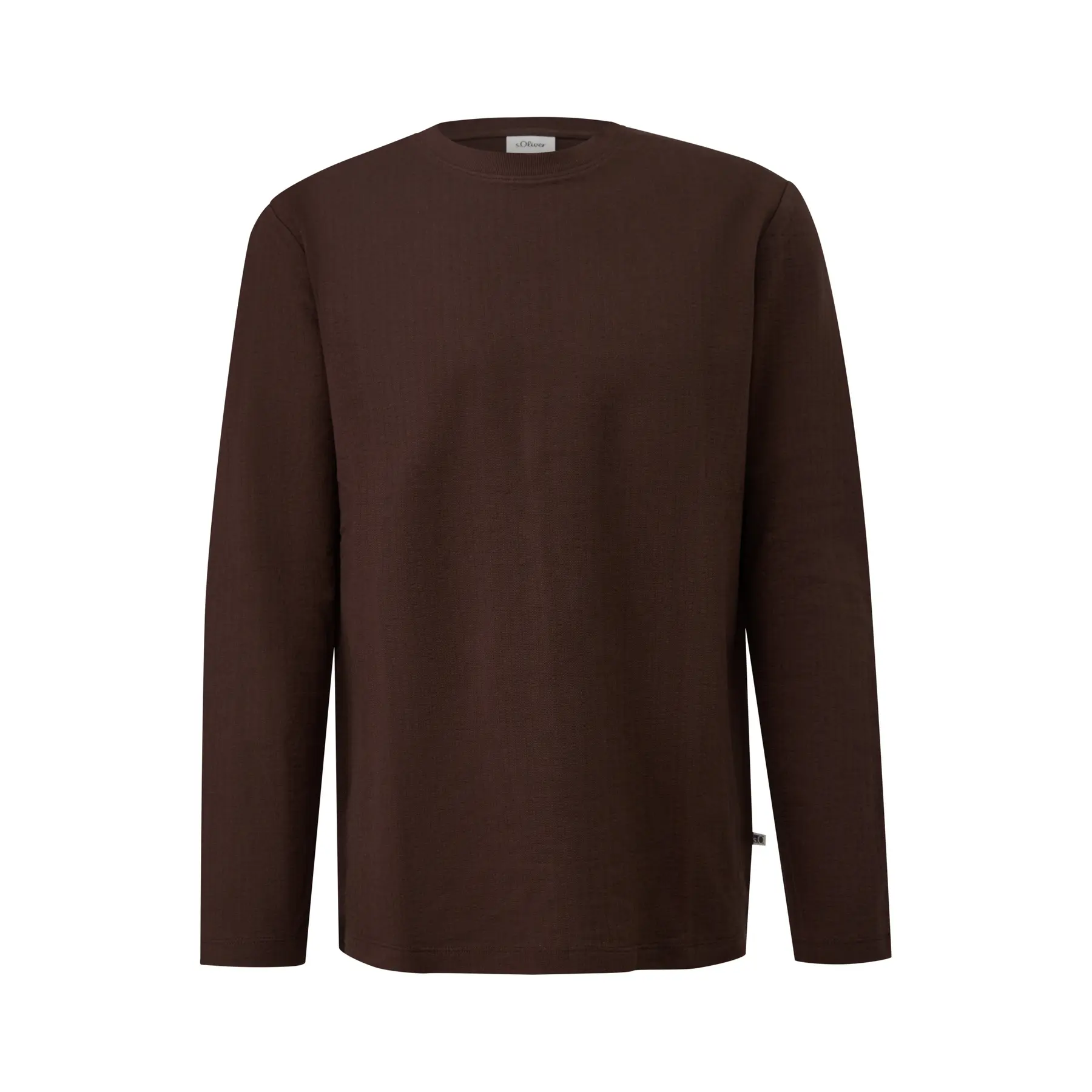 s.Oliver - male - Gestructureerd shirt met lange mouwen van 100% katoen