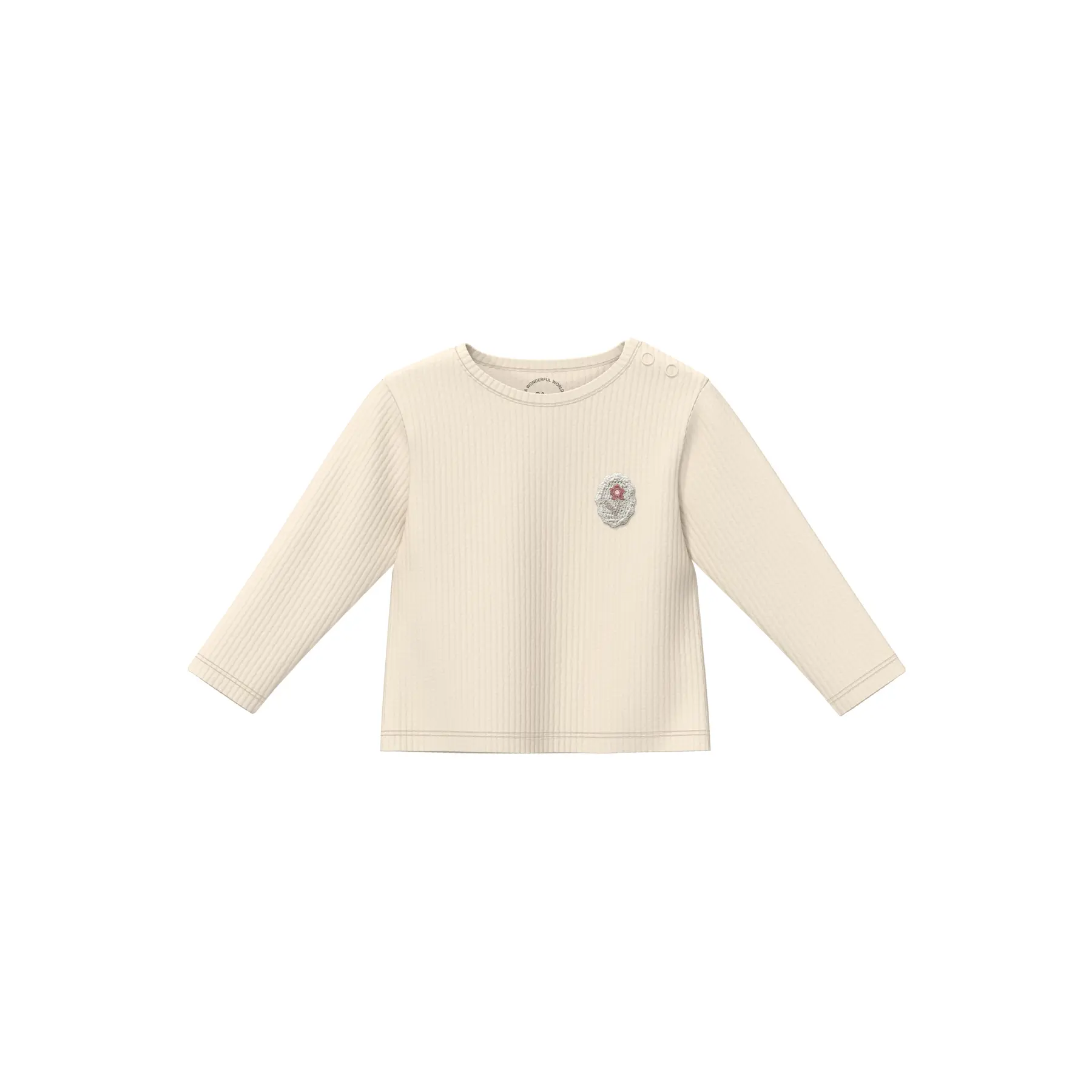 Gestreifter und einfarbiger Ripp-T-Shirt für Babys s.Oliver