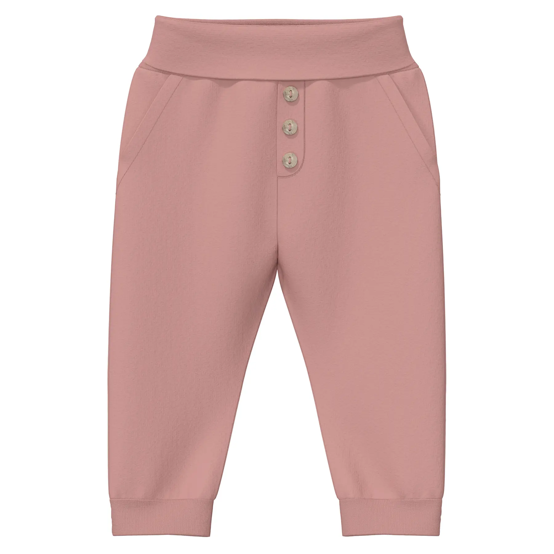 Legging van fleece met omgeslagen tailleband en nep knoopsluiting voor baby's s.Oliver