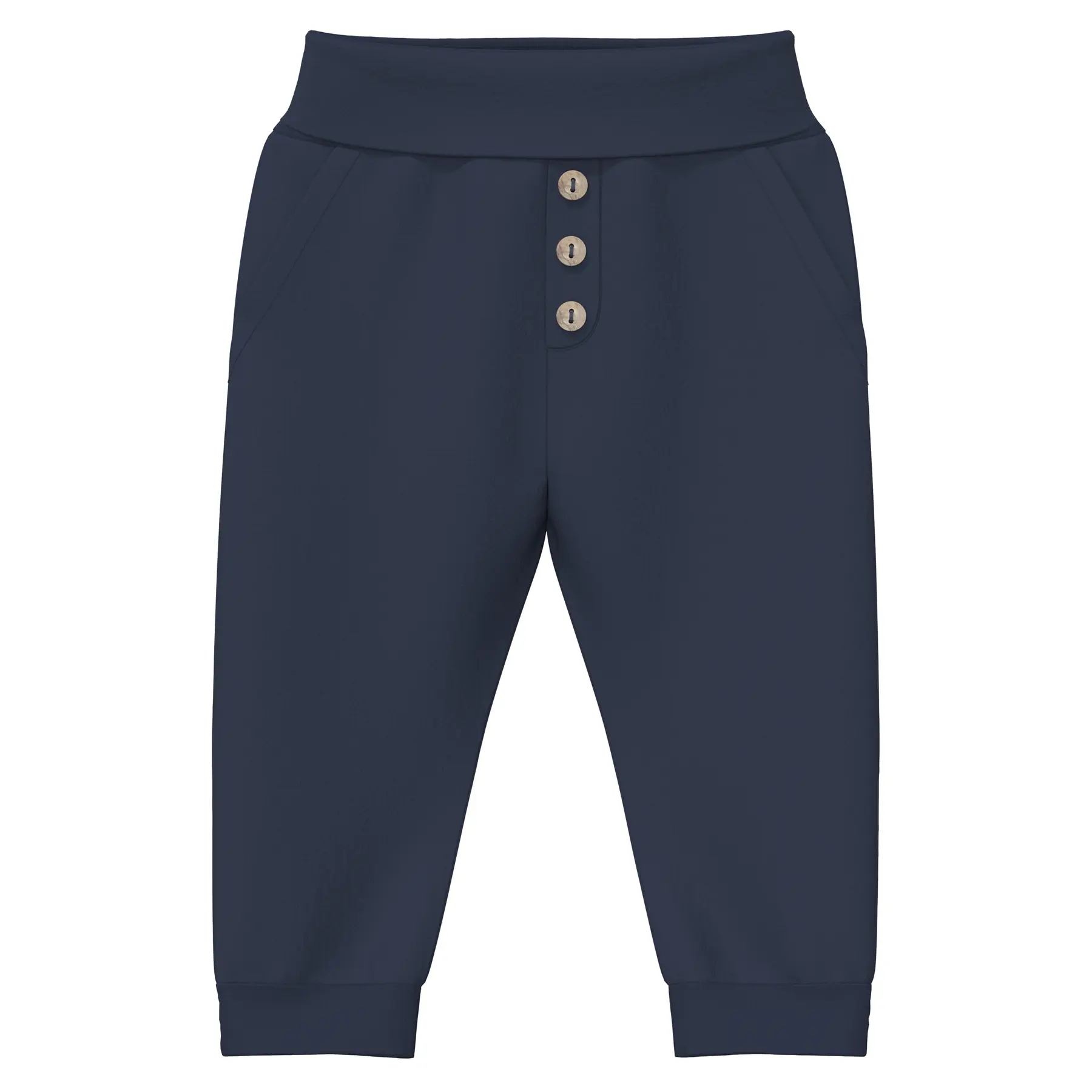 Legging van fleece met omgeslagen tailleband en nep knoopsluiting voor baby's s.Oliver
