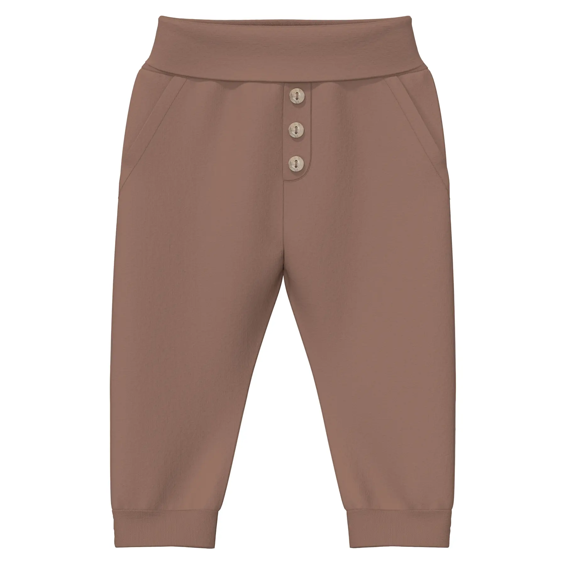 Legging van fleece met omgeslagen tailleband en nep knoopsluiting voor baby's s.Oliver