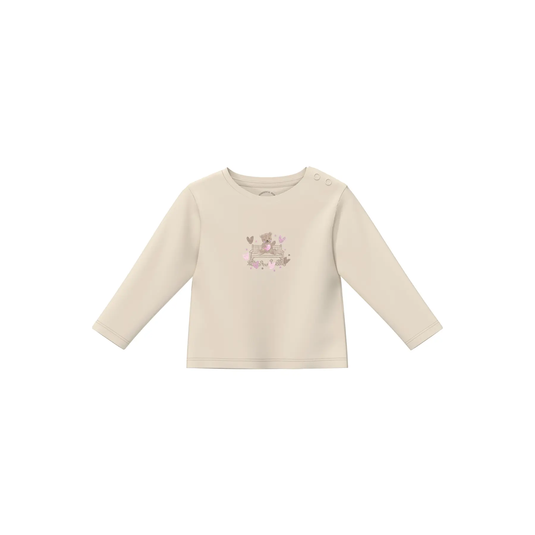 T-shirt a maniche lunghe con stampa cangiante e ricamo per neonati s.Oliver