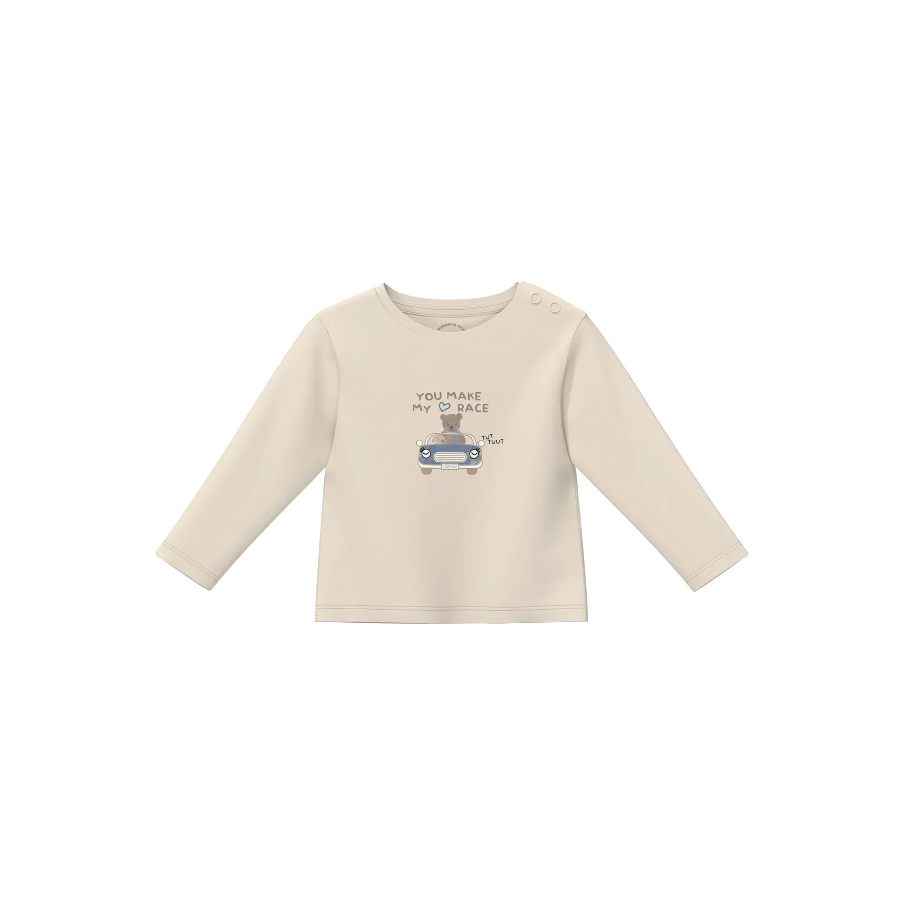 T-shirt a maniche lunghe con stampa cangiante e ricamo per neonati s.Oliver