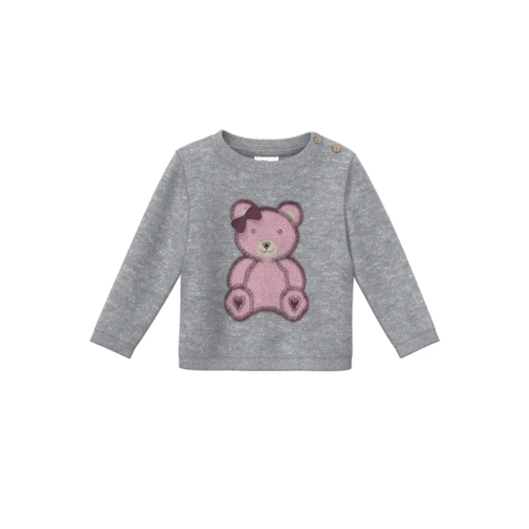 Gebreide trui met borduursel en strik voor baby s.Oliver