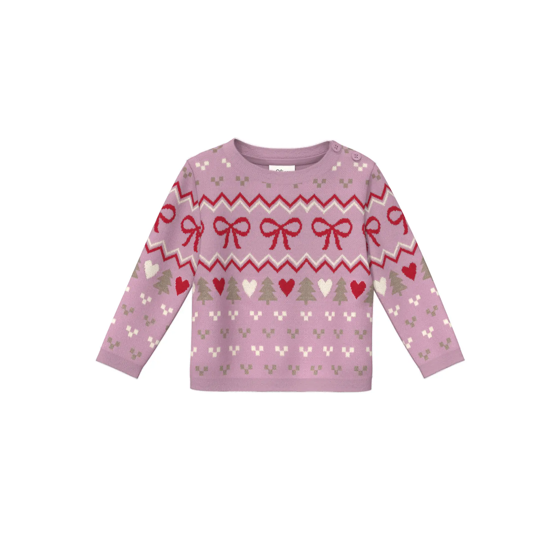 Maglione in maglia con abbottonatura laterale per bebé s.Oliver