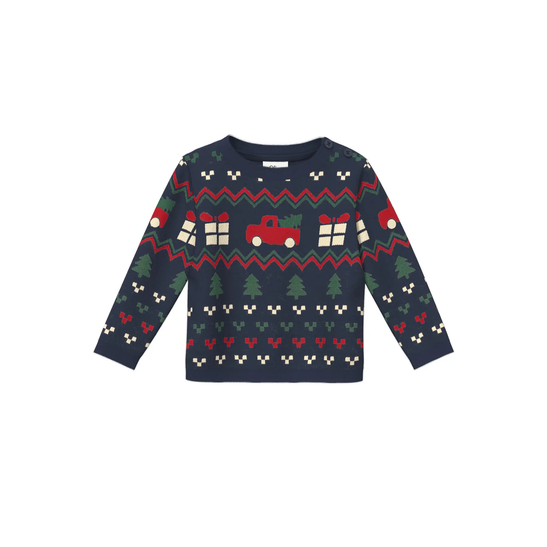 Maglione in maglia con abbottonatura laterale per bebé s.Oliver